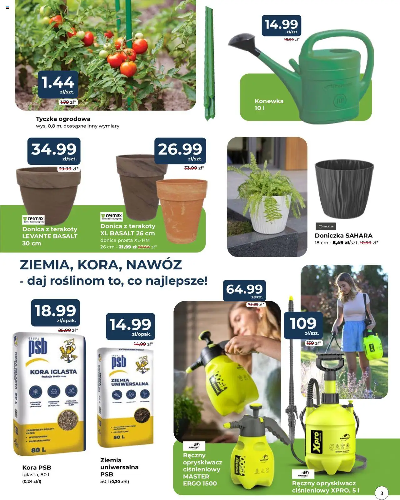 Mrówka Gazetka - Lubliniec od 15.05.2025 | Strona: 3 | Produkty: Opryskiwacz, Ziemia uniwersalna, Ziemia, Doniczka