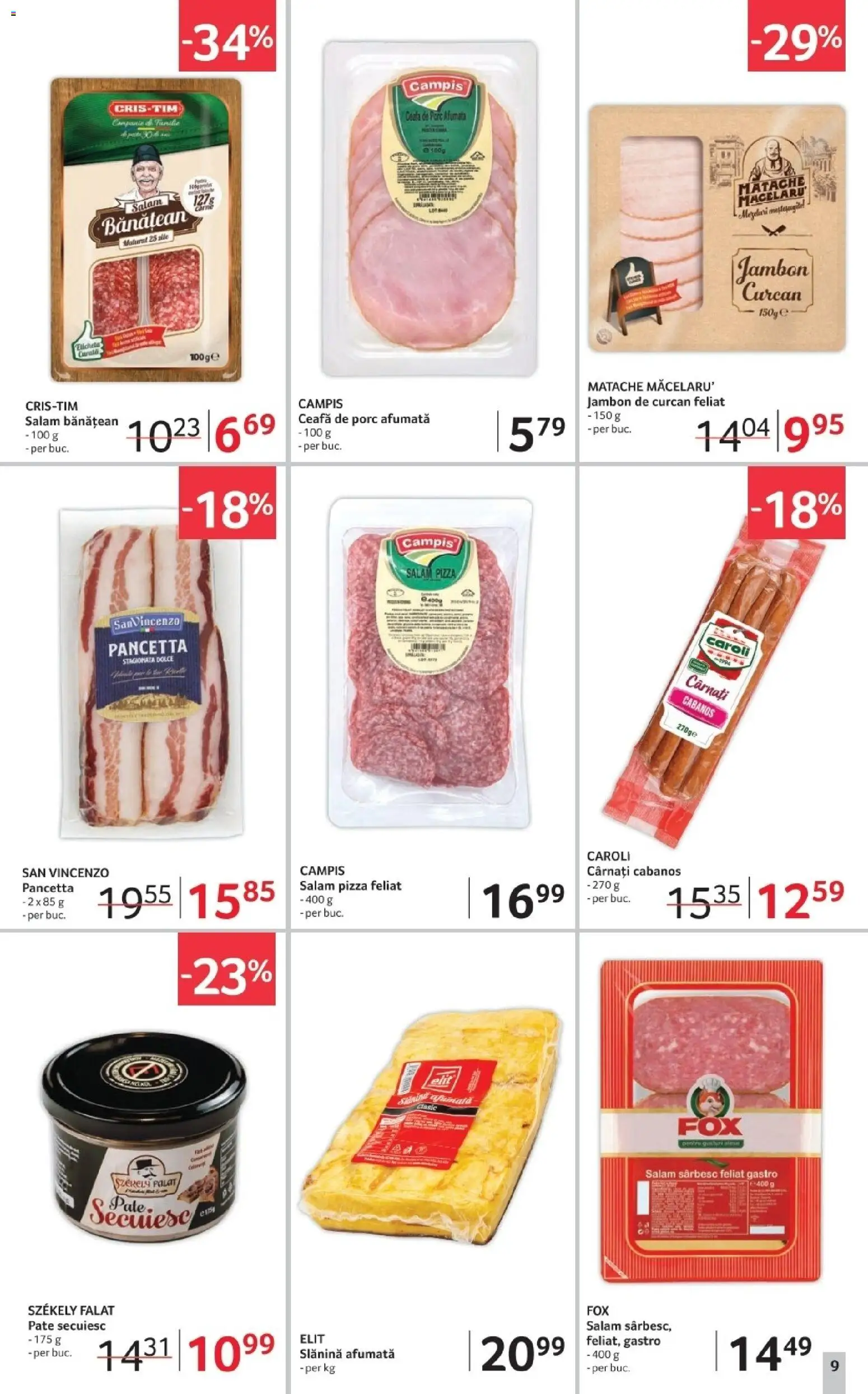 Noul catalog Selgros – valabil de la 28.11.2025 | Pagină: 9 | Produse: Keçeli kalem, Pate, Salam, Cârnați