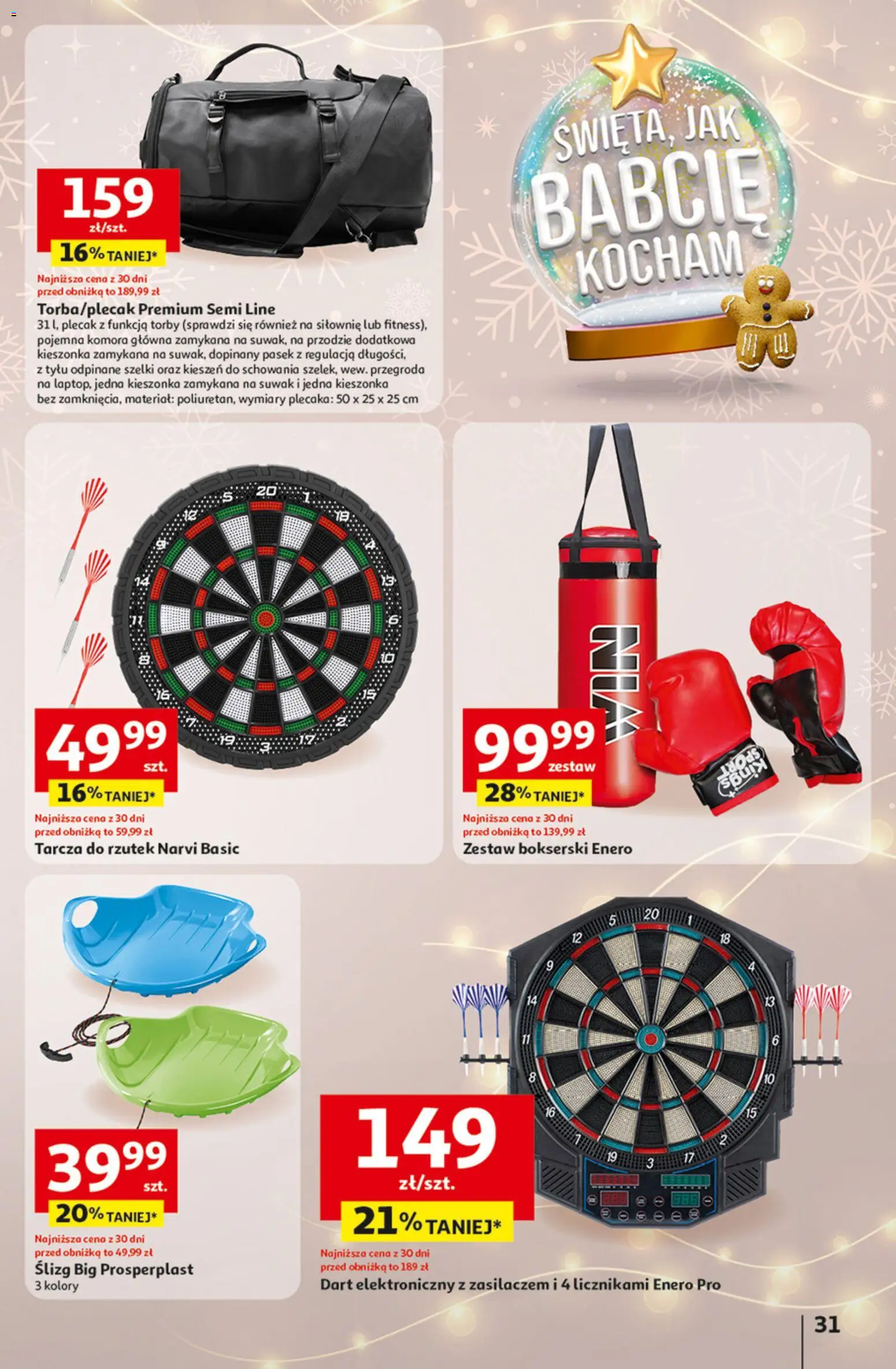 Auchan Gazetka - Katalog prezenty od 27.11.2025 | Strona: 31 | Produkty: Plecak, Pasek