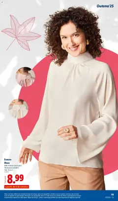 Pré-visualização Esmara Blusa, 99% Poliéster (reciclado), 1% elastano (LYCRA®). Tam. XS ao L válido de 08.09.2025 | Página: 19 | Produtos: Blusa