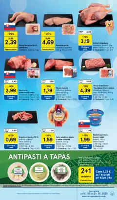 Tesco leták platný od 15.10.2025 | Strana: 23 | Produkty: Tuniak, Protein, Kuracie prsia, Mleté mäso