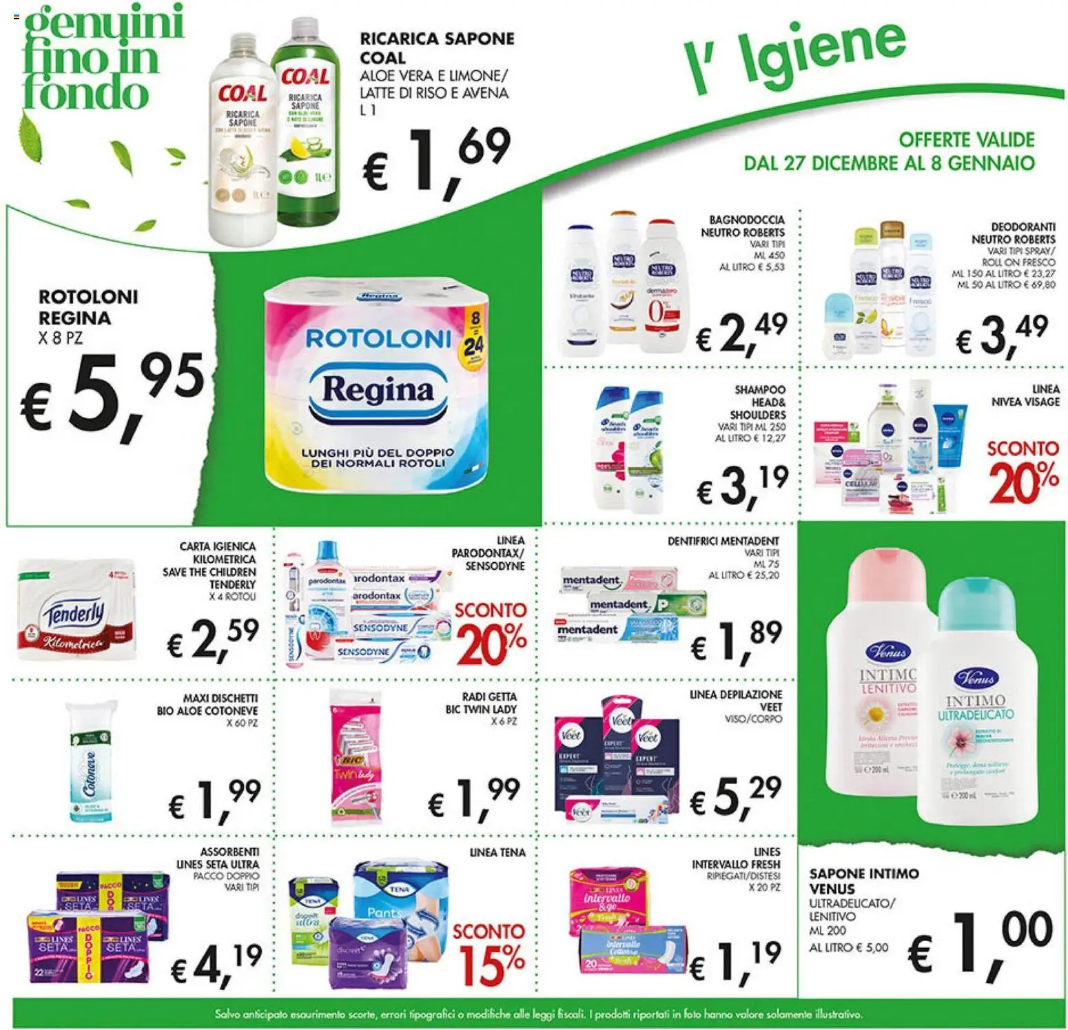 Volantino Coal del 27.12.2025 | Pagina: 22 | Prodotti: Shampoo, Sapone, Intimo, Latte