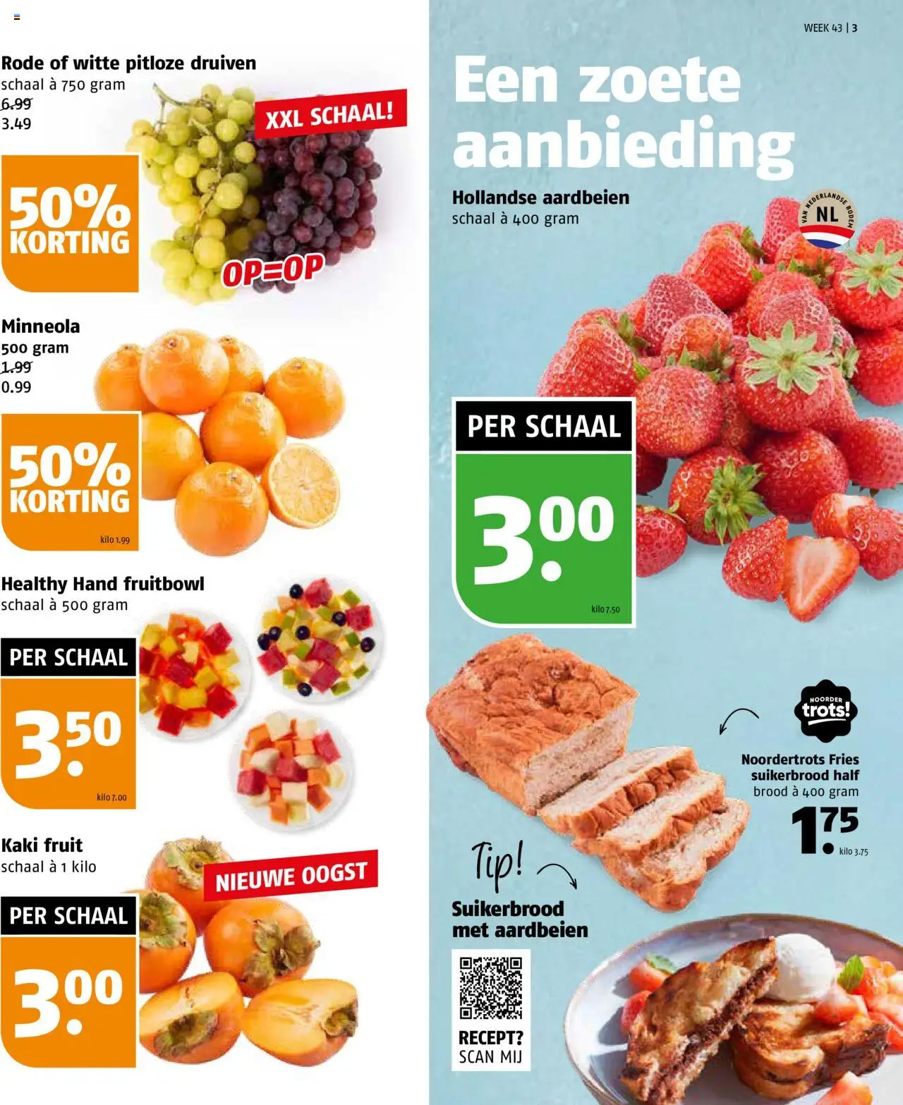 {H1} | Pagina: 3 | Producten: Brood, Aardbeien, Schaal, Druiven
