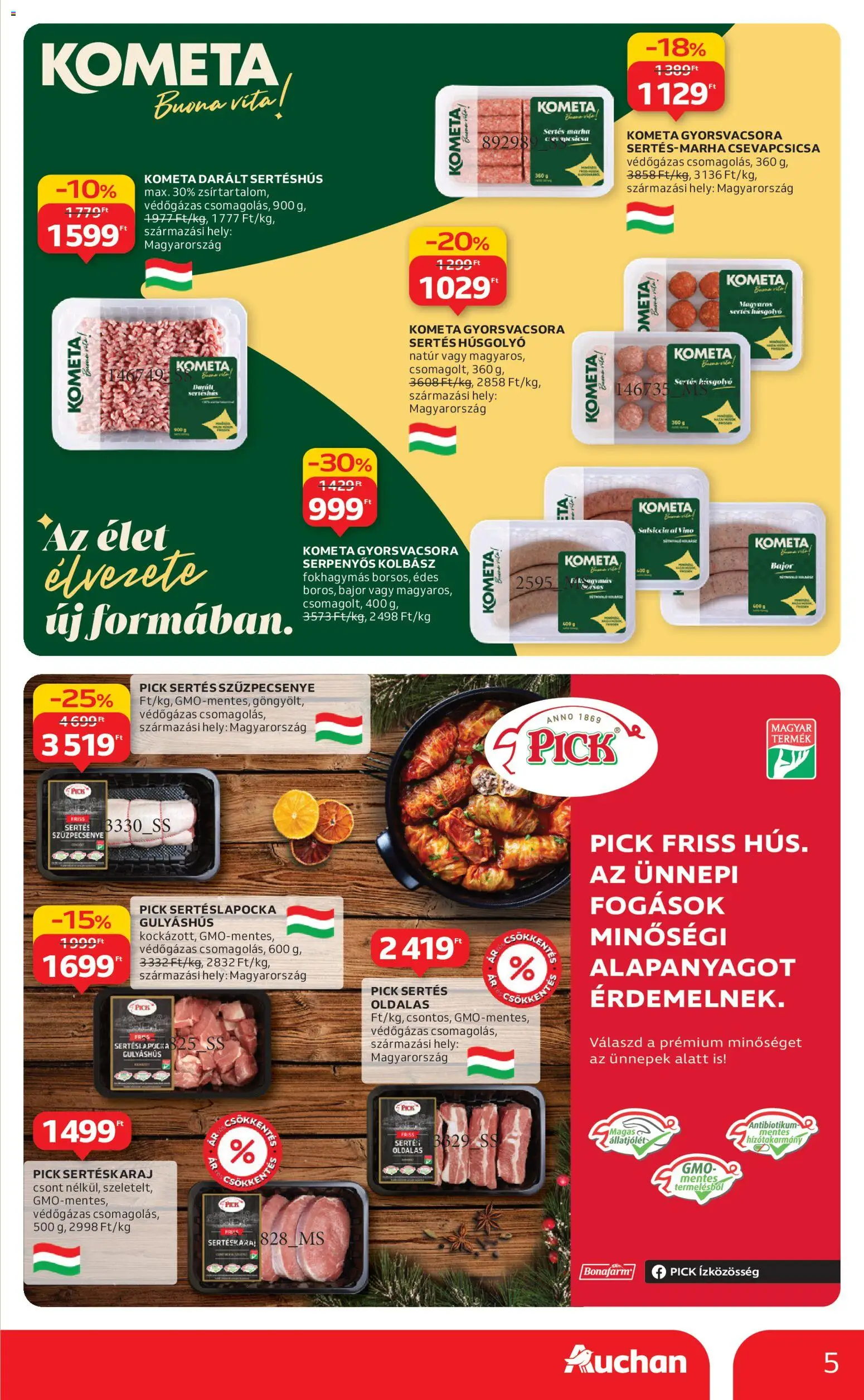 Auchan akciós ujság - amely érvényes a következő dátumtól: 04.12.2025 | Oldal: 5