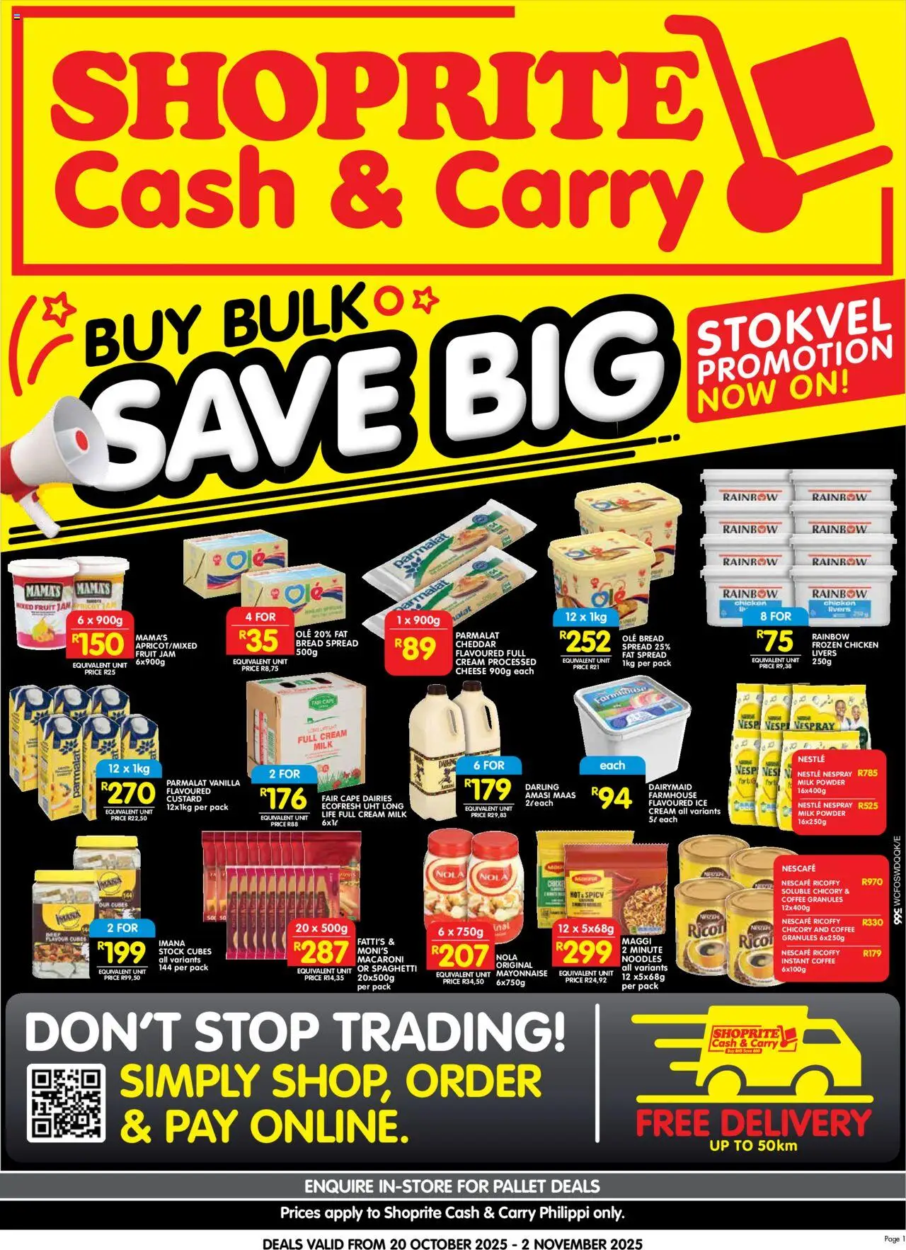 New Shoprite catalogue – valid from 20.10.2025 | Page: 5 | Products: Powder, Cream, Fruit, Estuche organizador de viaje
