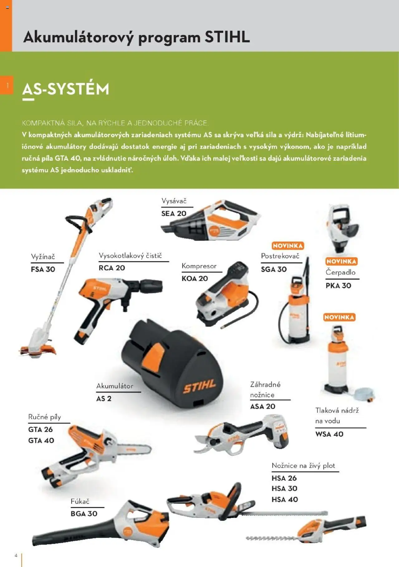 Nové STIHL akcie – leták je platný od 29.09.2025 | Strana: 4 | Produkty: Nožnice na živý plot, Kompresor, Píla, Čerpadlo