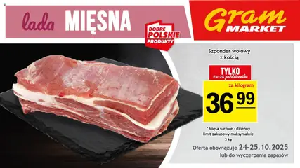 Pogląd oferty "Gram Market Gazetka - Lada Mięsna" - ważna od 22.10.2025