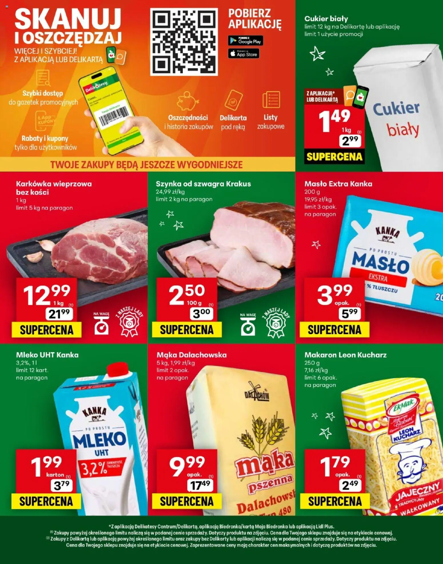 Delikatesy Centrum Gazetka - Daleszyce Otwarcie od 11.12.2025 | Strona: 2 | Produkty: Szynka, Delikatesy, Cukier biały, Makaron