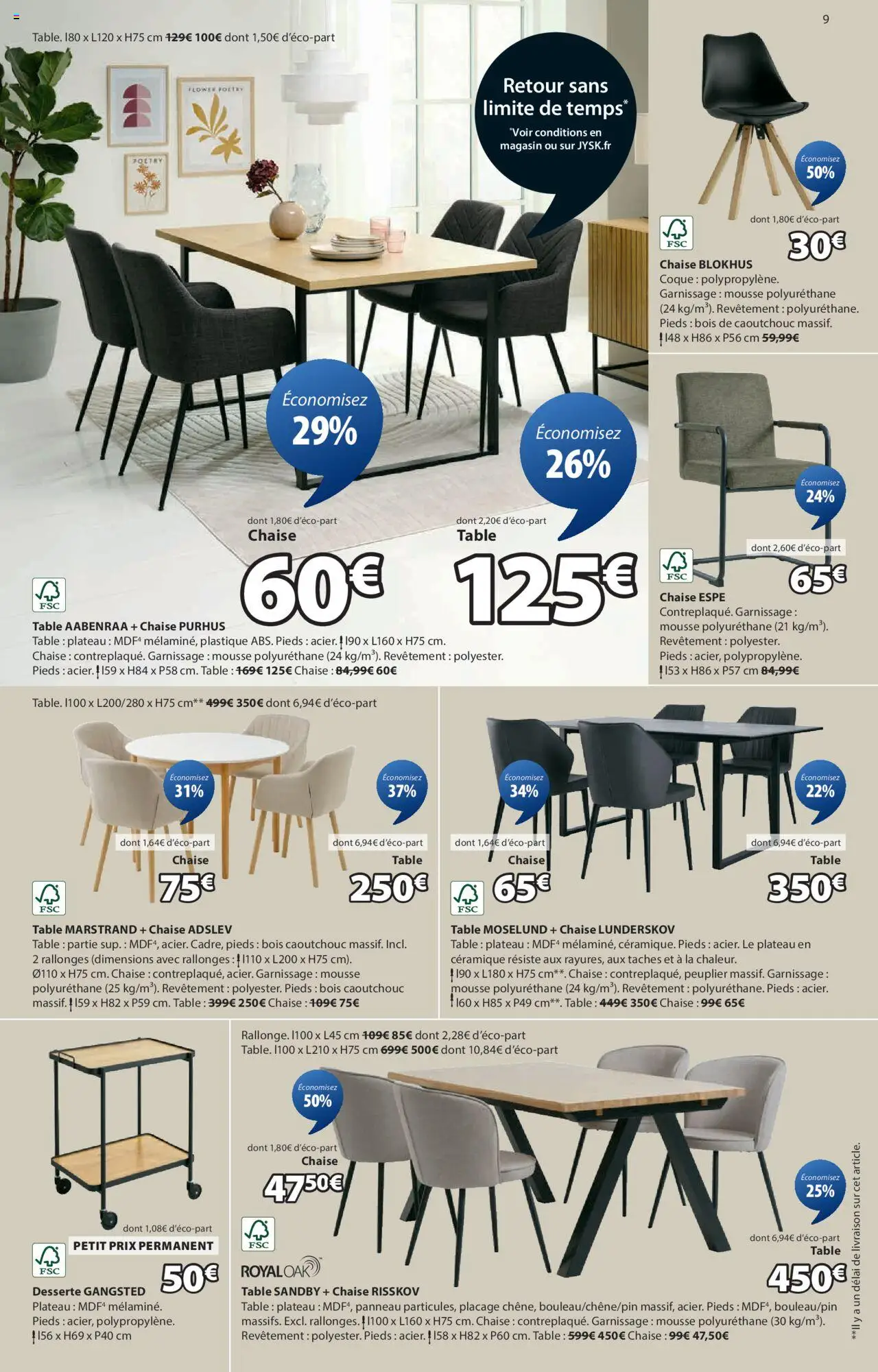  | Page: 9 | Produits: Mousse, Fauteuil, Étagère, Buffet