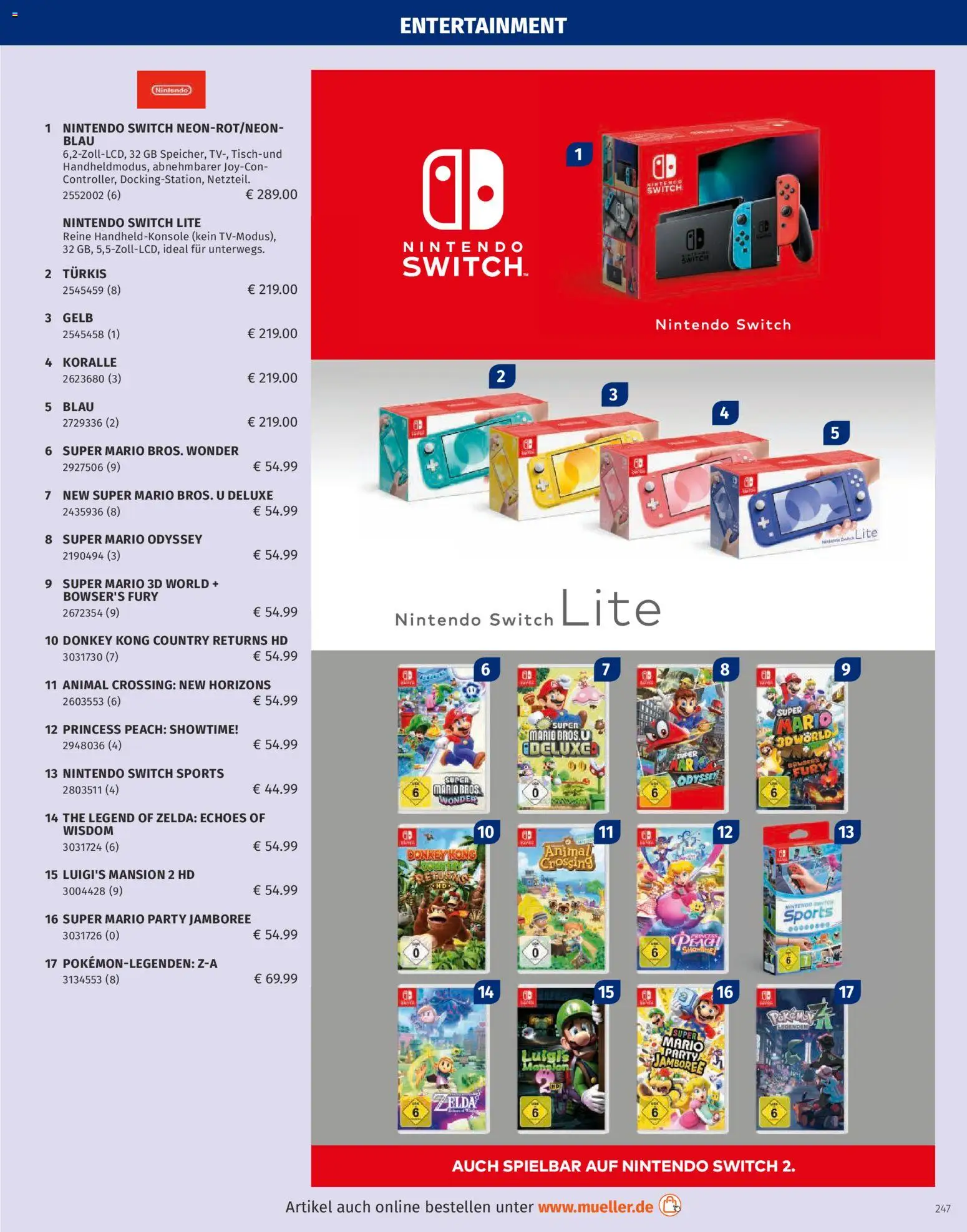 Müller Spielwarenkatalog – gültig ab 27.10.2025 | Seite: 247 | Produkte: Video