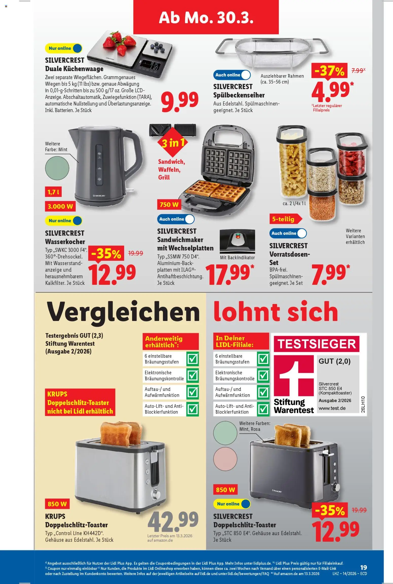 Lidl Prospekt – gültig ab 30.03.2026 | Seite: 9 | Produkte: Krups, Wasserkocher, Sandwichmaker