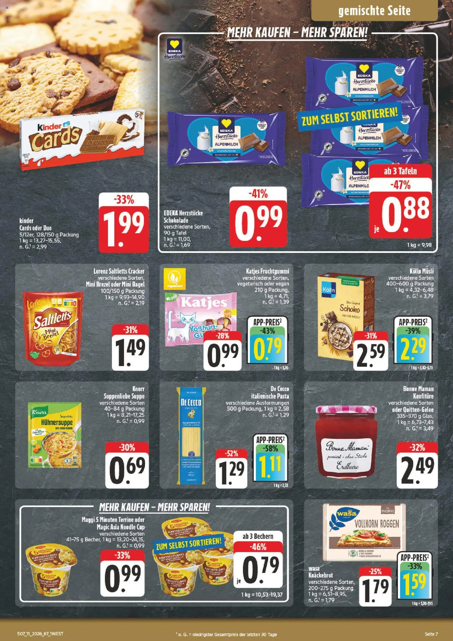 nah & gut Prospekt 	 – gültig ab 09.03.2026 | Seite: 7 | Produkte: Musli, Kolln musli, Schokolade, Pasta