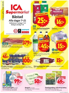 ICA Supermarket - Båstad - Förhandsvisning av reklamblad från butik ICA Supermarket aktuell från 27.10.2025