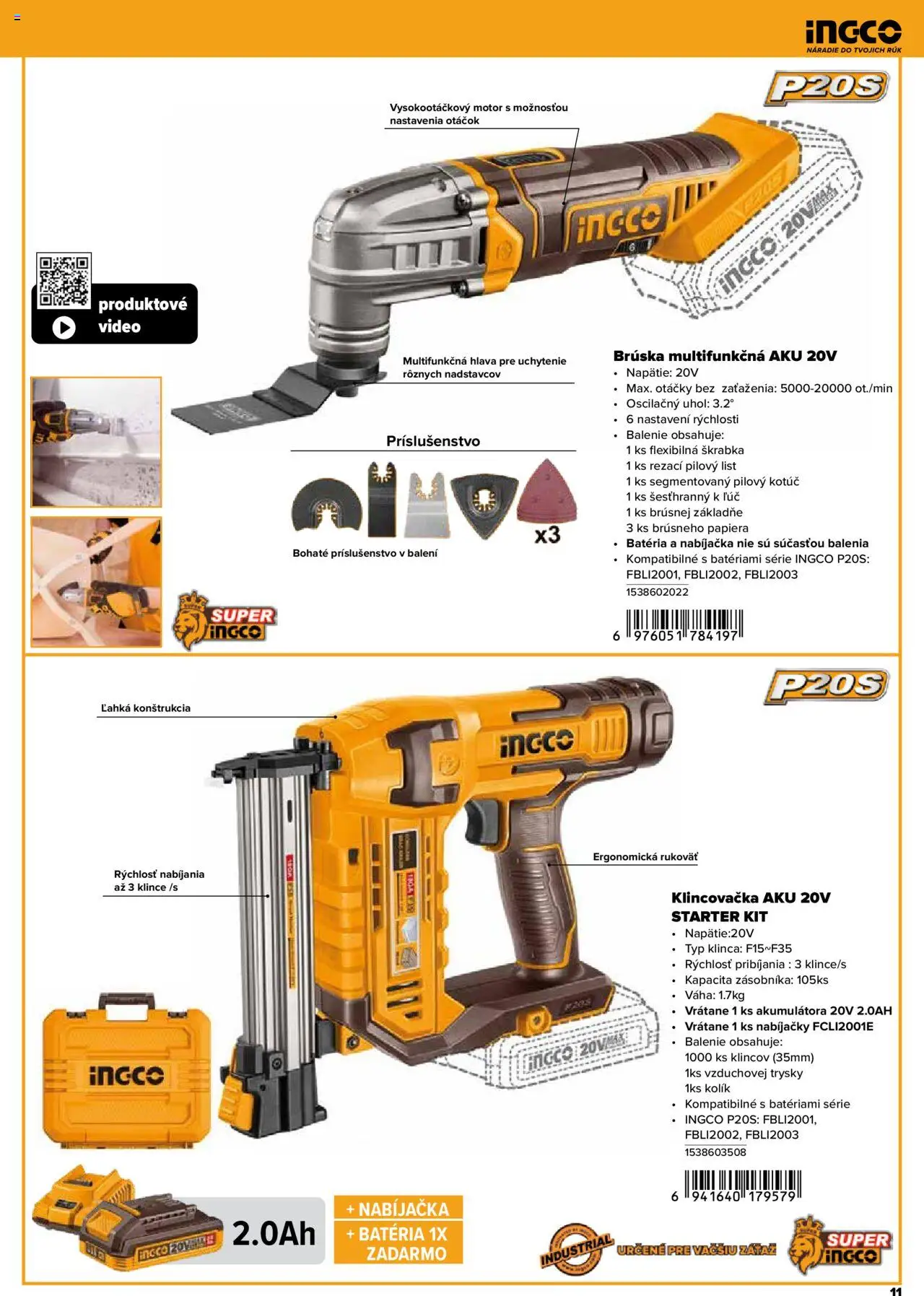 Nové Kinekus akcie – leták je platný od 28.04.2025 | Strana: 11 | Produkty: Klincovačka, Náradie, Nabíjačka, Aku