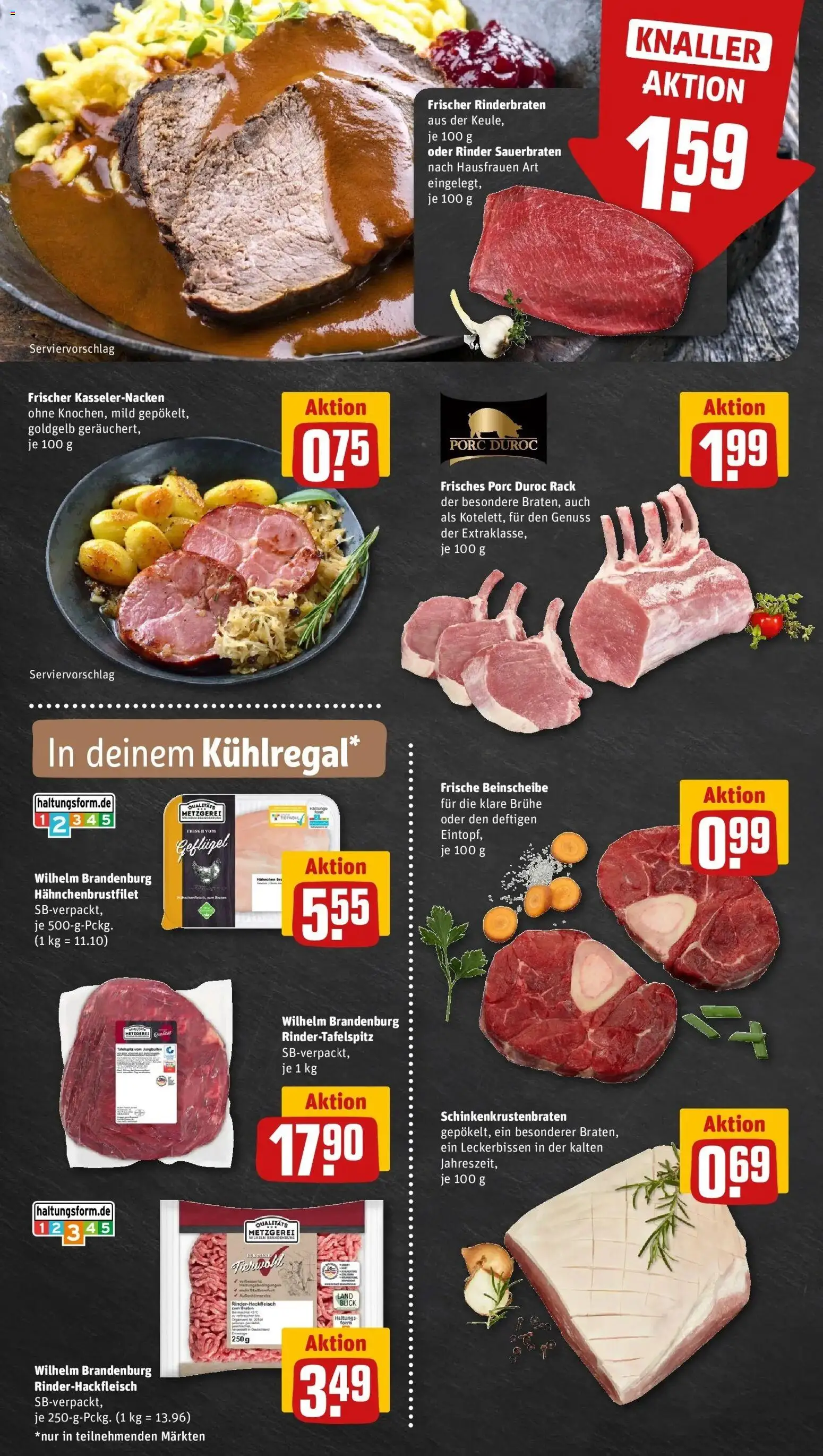 Rewe Prospekt Essen	 – gültig ab 09.03.2026 | Seite: 6 | Produkte: Top, Rinderbraten, Hackfleisch