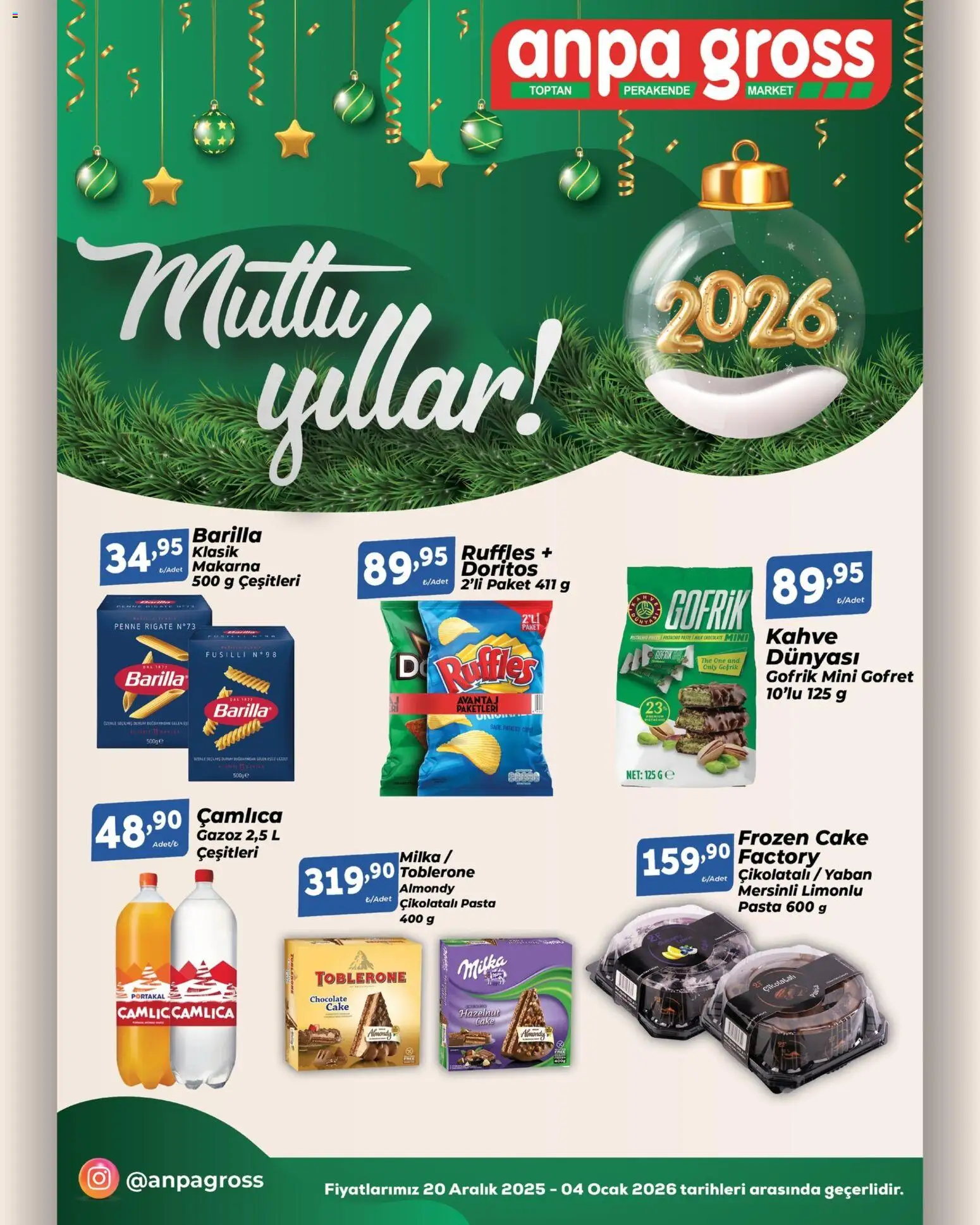 Anpa Gross Katalog - 20.12.2025 tarihinden itibaren geçerlidir | Sayfa: 1 | Ürünler: Gofret, Kahve, Portakal, Ocak