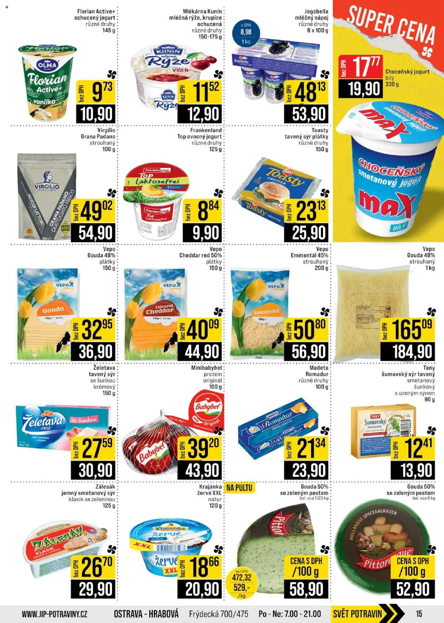 Jip leták - Cash & Carry od 12.11.2025 | Strana: 15 | Produkty: Sýr, Krupice, Babybel, Jogobella