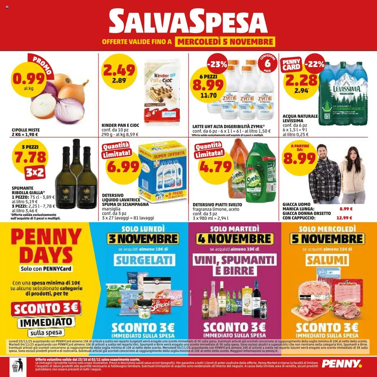 Volantino PENNY del 23.10.2025 | Pagina: 20 | Prodotti: Latte, Cappuccio, Spumante, Acqua naturale