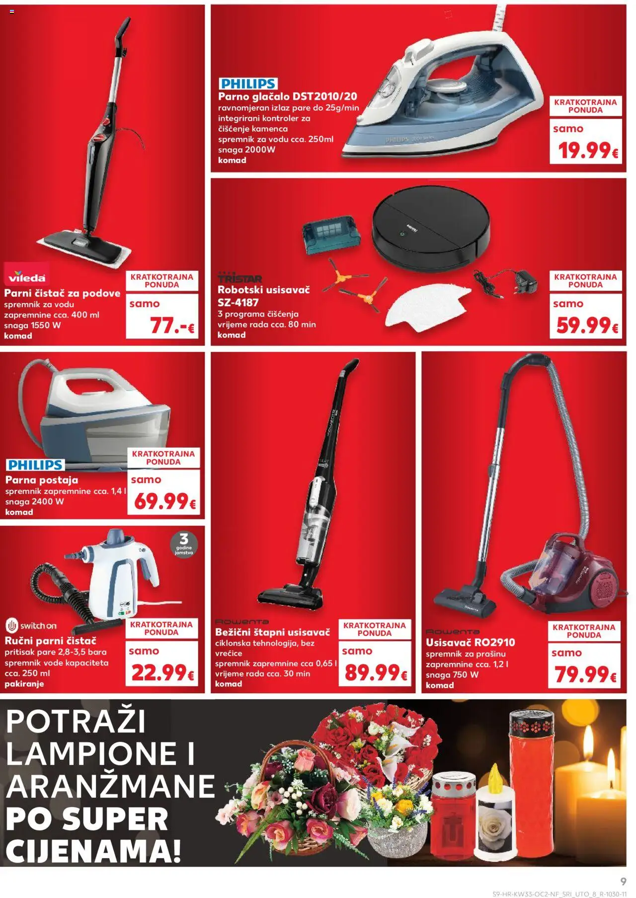 Kaufland katalog | vrijedi od 13.08.2025 | Stranica: 9 | Proizvodi: Usisavač, Robot, Parna postaja, Parni čistač