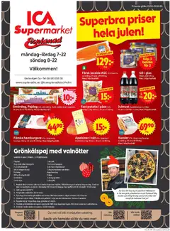 ICA Supermarket - Stockholm - Förhandsvisning av reklamblad från butik ICA Supermarket aktuell från 15.12.2025 | Sida: 1 | Produkter: Hamburgare, Galler, Mjölk, Kvarg