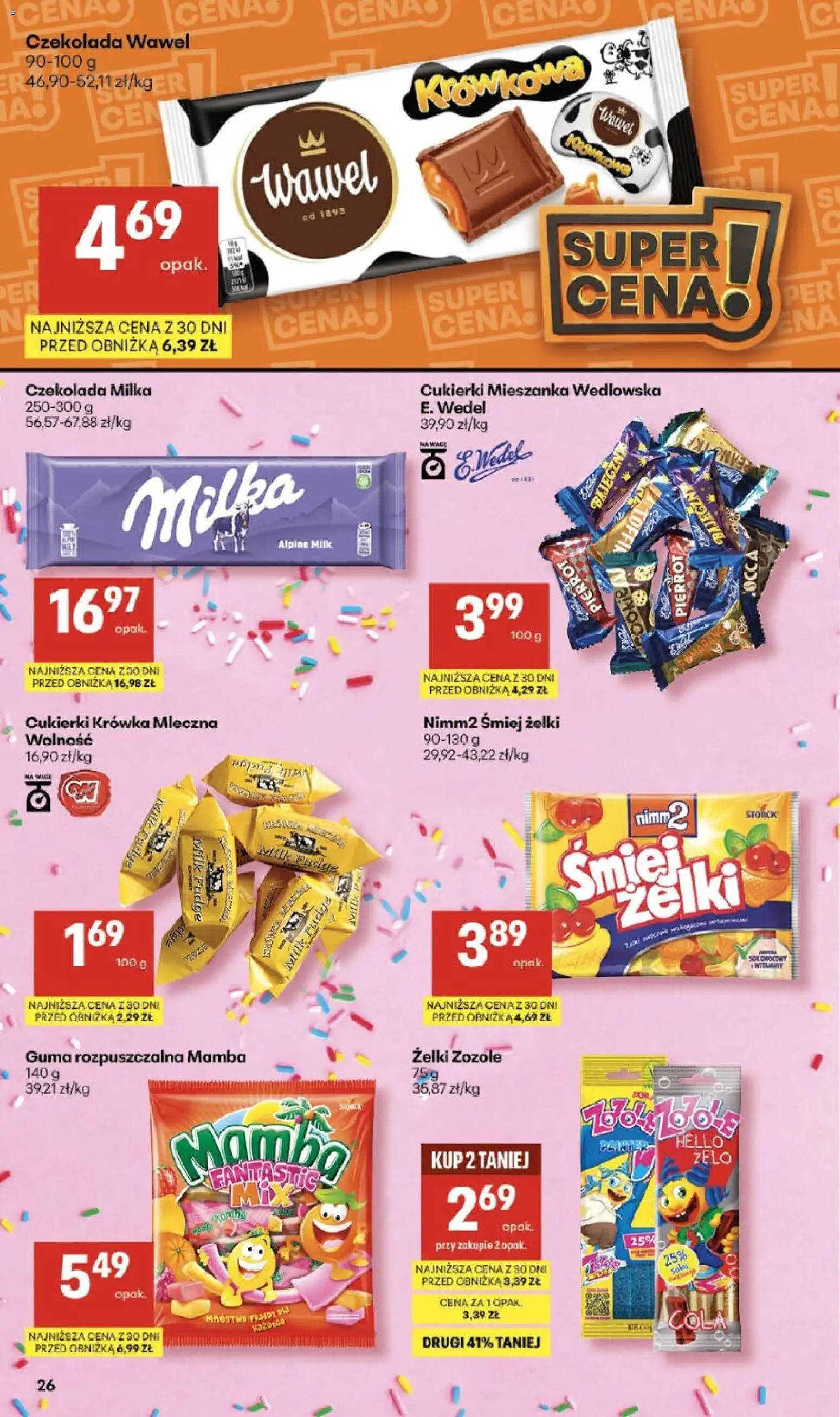 Delikatesy Centrum Gazetka - Sklepy Własne od 26.02.2026 | Strona: 26 | Produkty: Krowka, Czekolada milka, Żelki, Czekolada