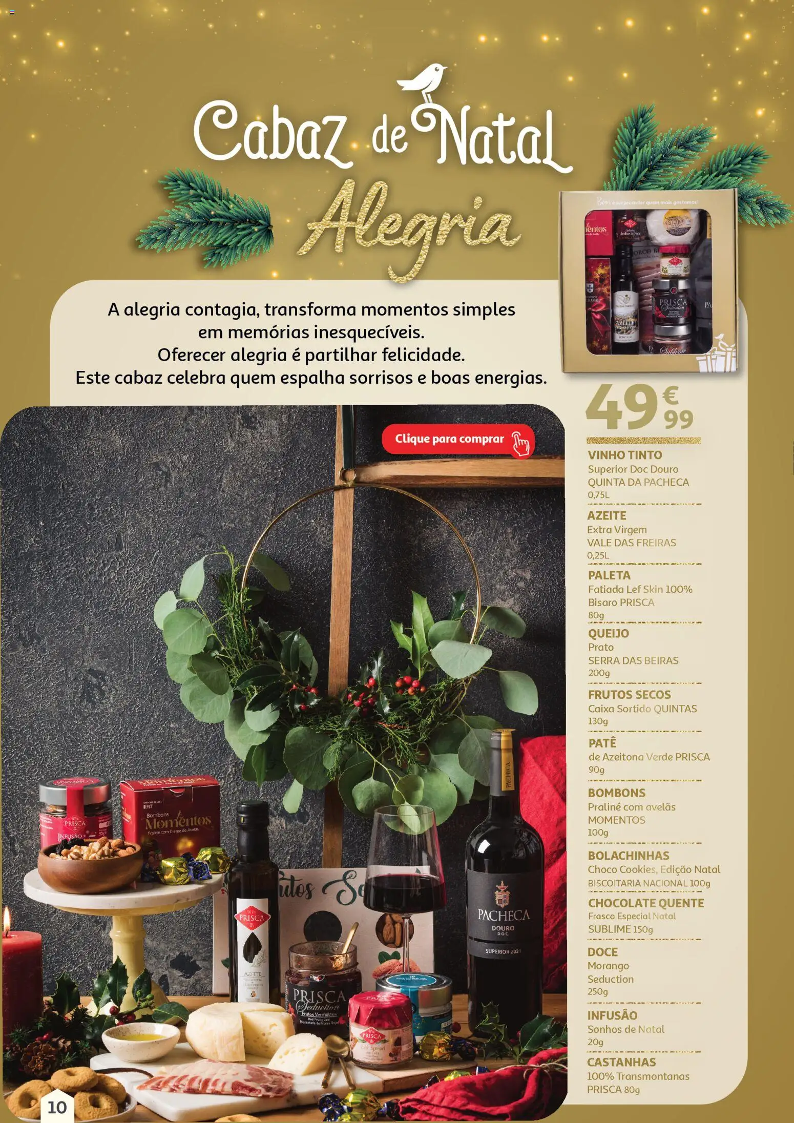 Auchan - Cabazes de Natal │ válido de 01.11.2025 | Página: 10 | Produtos: Avelãs, Azeite, Chocolate, Vinho tinto