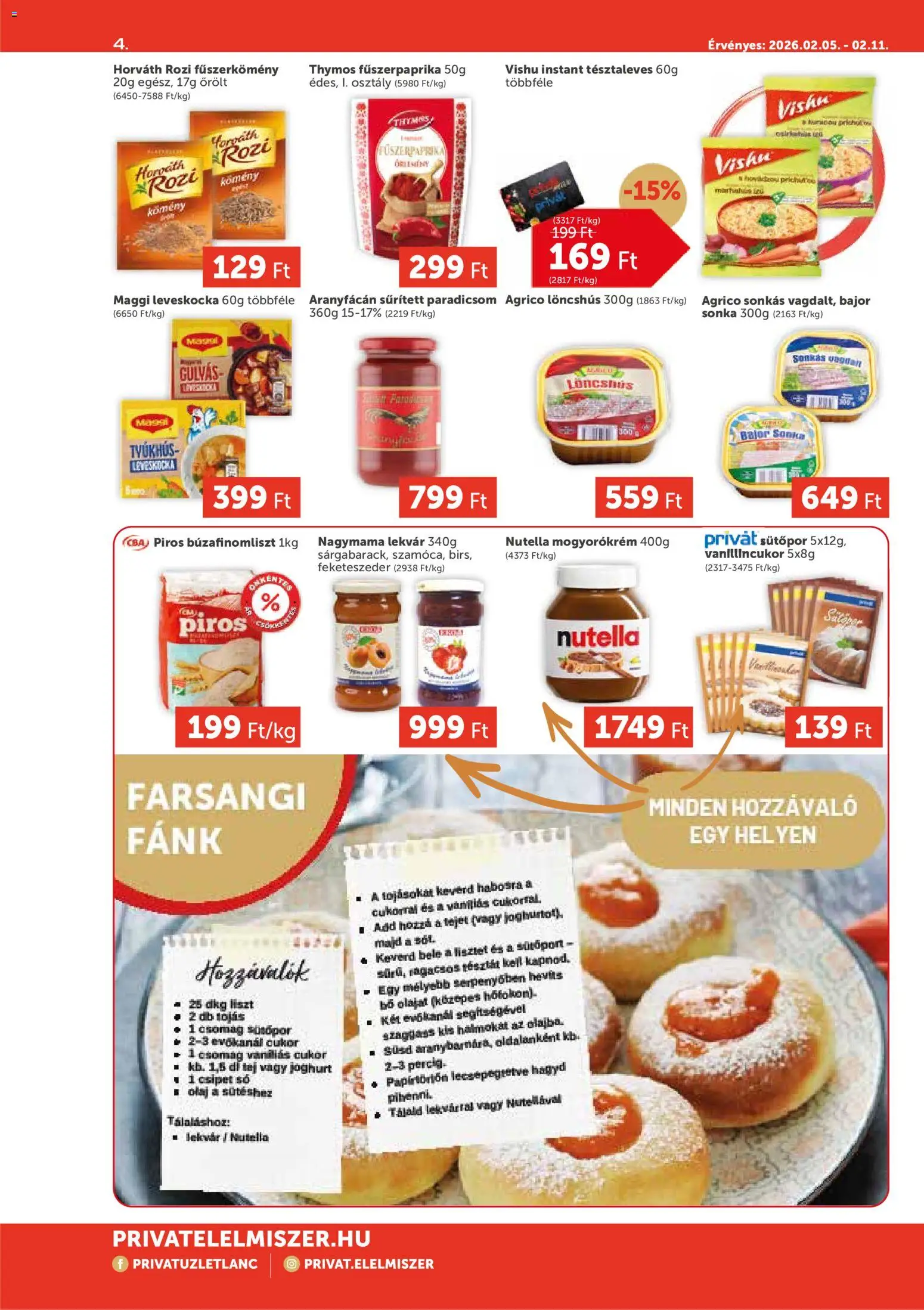 PRIVÁT akciós ujság - amely érvényes a következő dátumtól: 05.02.2026 | Oldal: 4