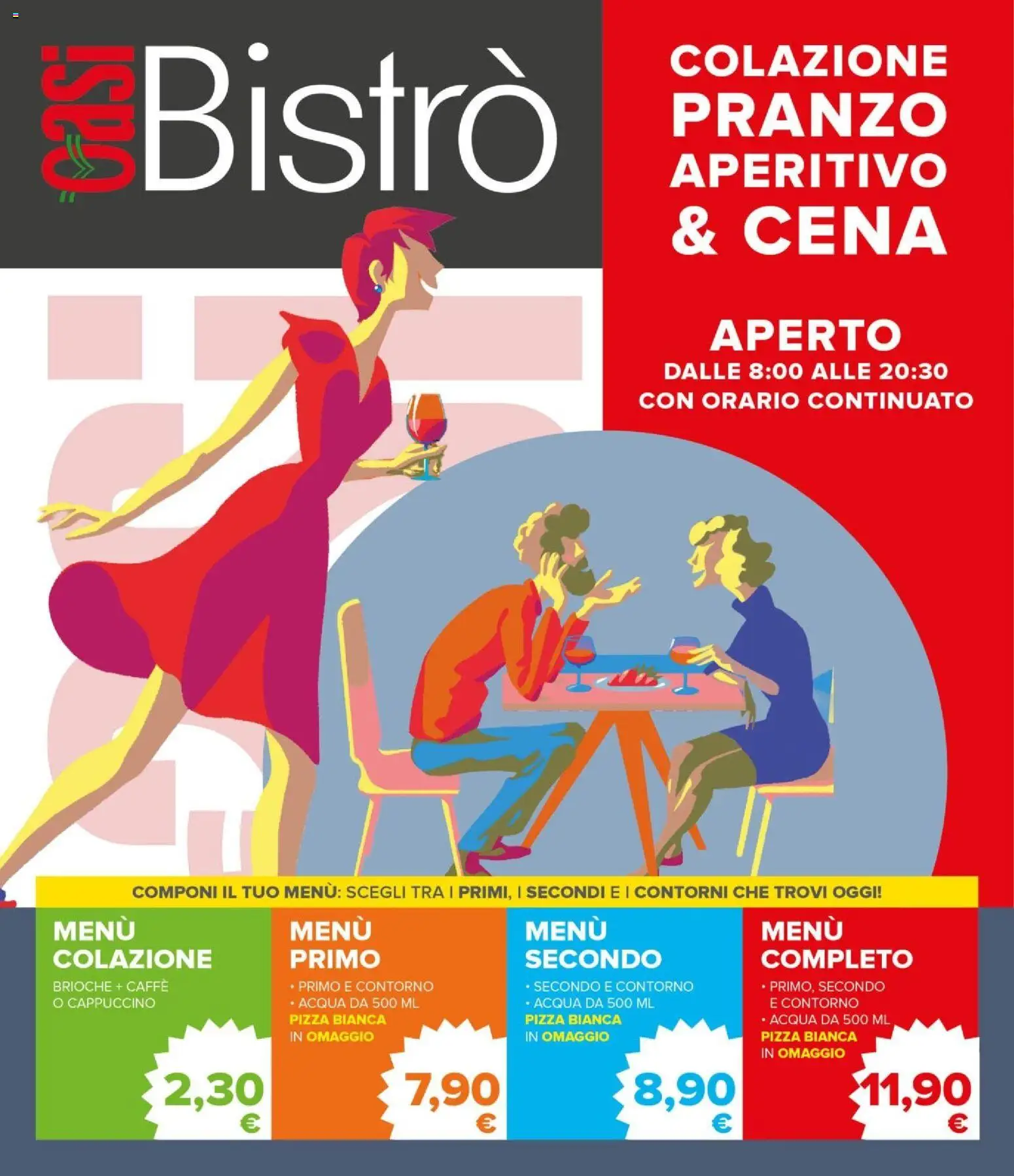 Volantino Oasi del 23.04.2026 | Pagina: 4 | Prodotti: Caffè, Pizza, Acqua, Aperitivo