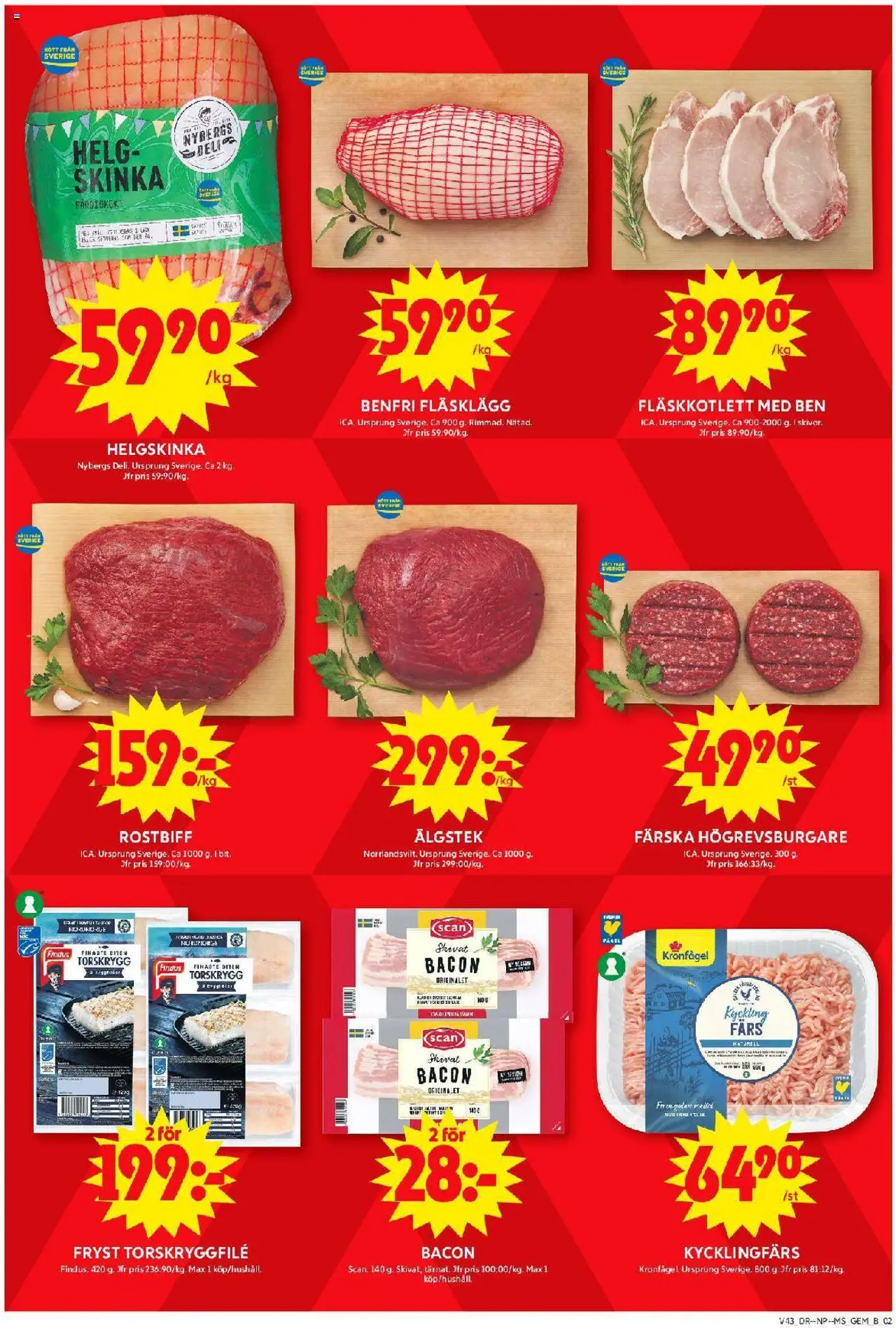 ICA Maxi reklamblad aktuell från 20.10.2025 | Sida: 2 | Produkter: Gem, Bacon, Skinka