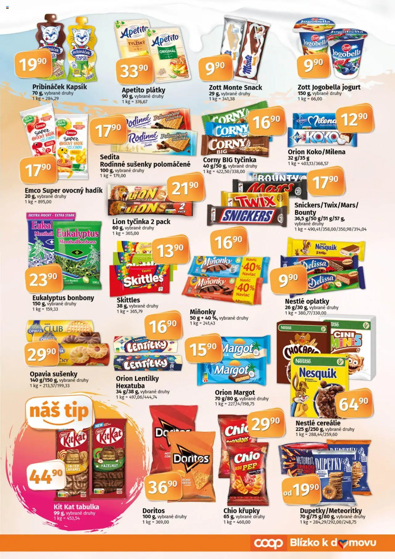 Coop leták - Tuty od 27.08.2025 | Strana: 5 | Produkty: Jogurt, Eukalyptus, Doritos, Křupky