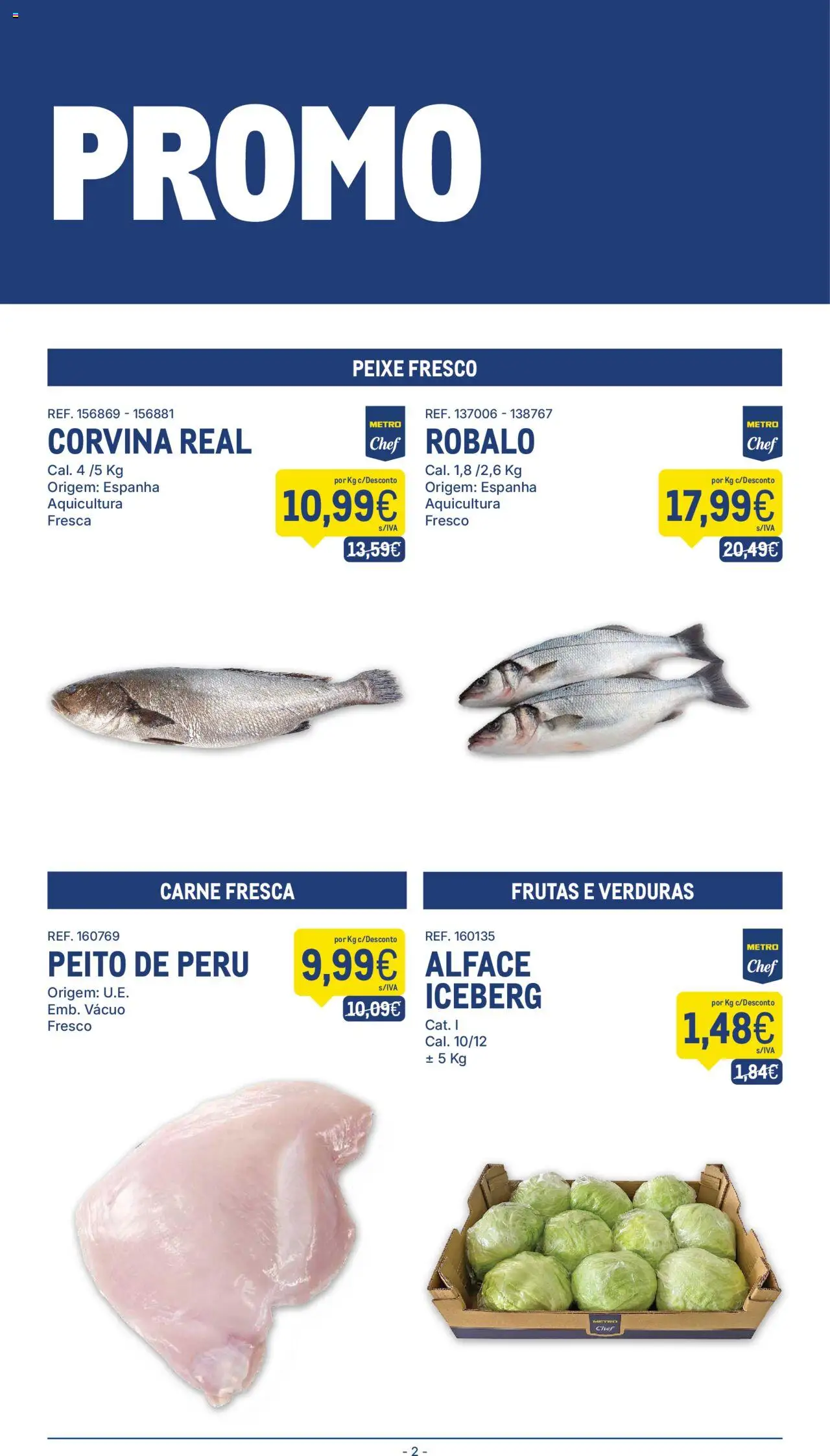 Makro folheto │ válido de 21.10.2025 | Página: 2 | Produtos: Peru, Peixe, Carne, Alface