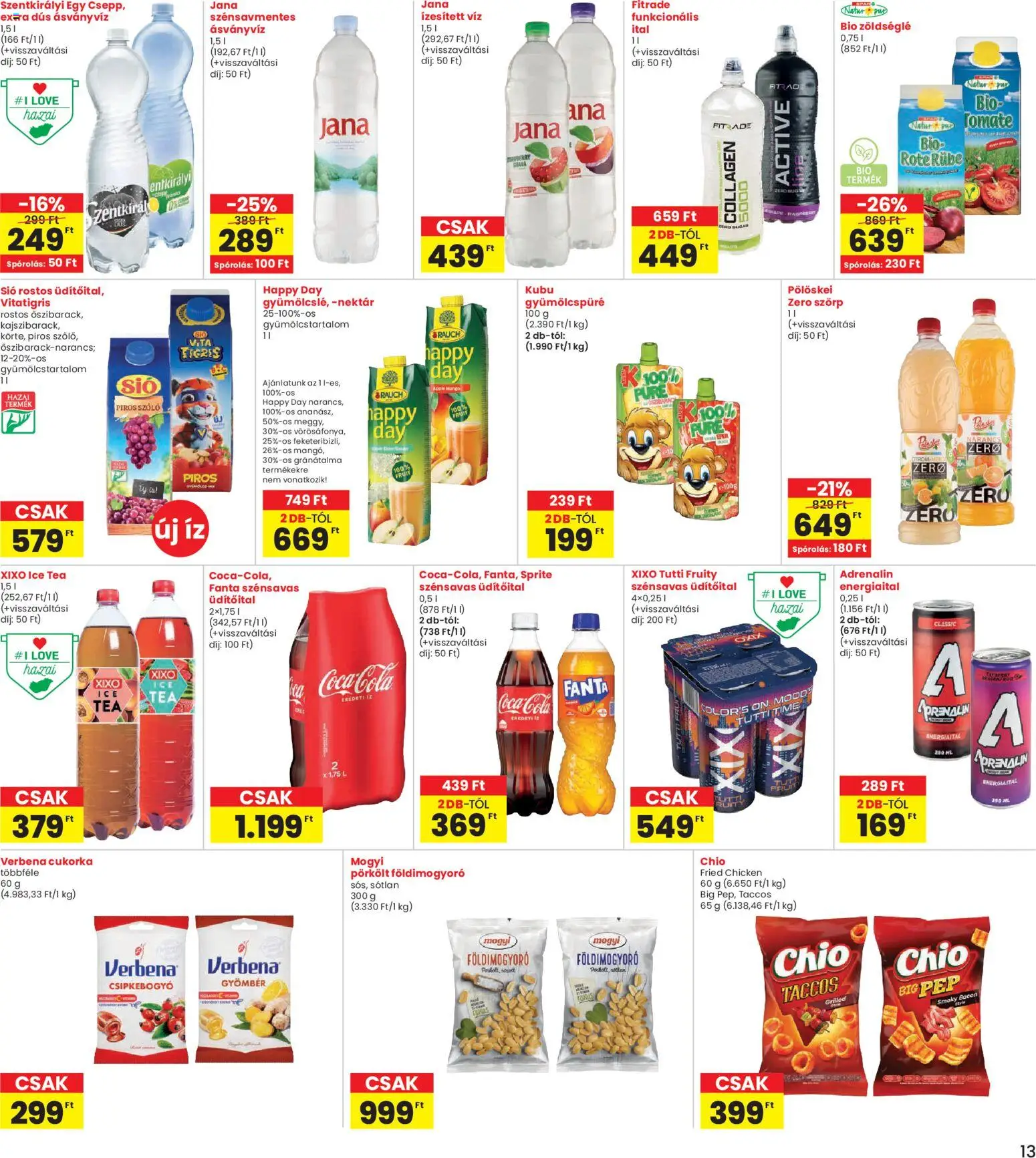 Interspar akciós ujság - amely érvényes a következő dátumtól: 26.02.2026 | Oldal: 13 | Termékek: Szörp, Szőlő, Narancs, Tea