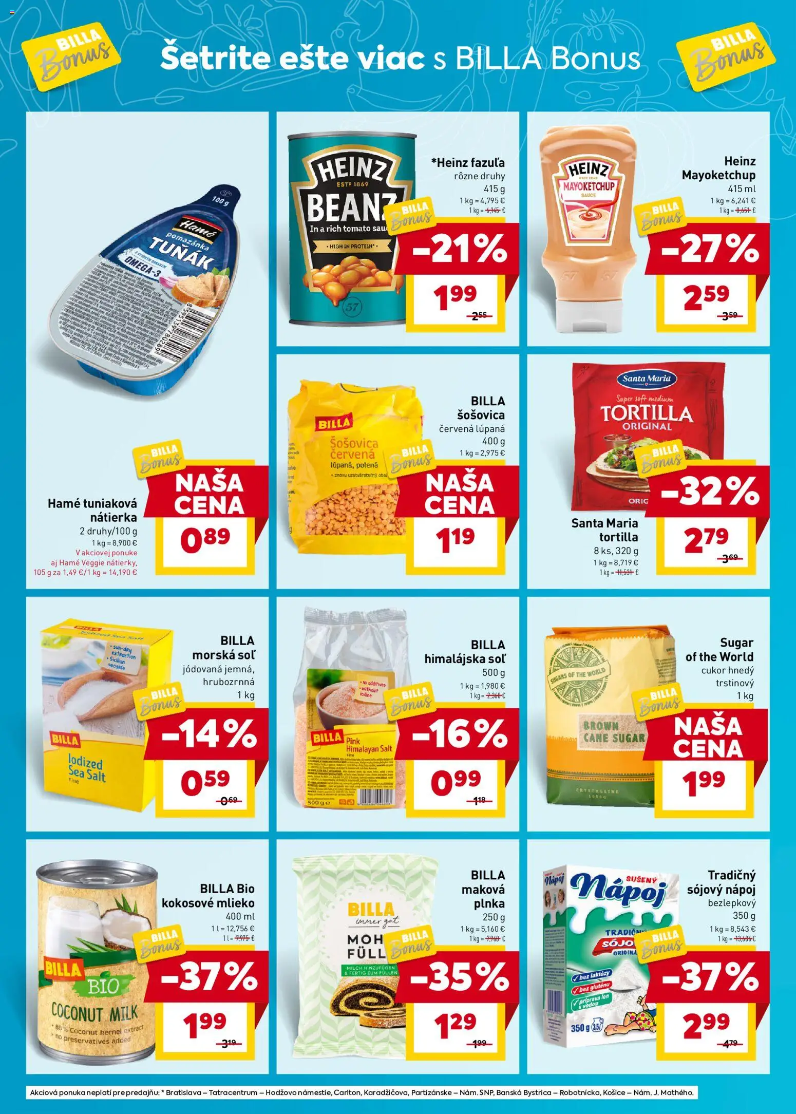 Nové Billa akcie – leták je platný od 18.03.2026 | Strana: 4 | Produkty: Mlieko, Protein, Šošovica, Kokosové mlieko