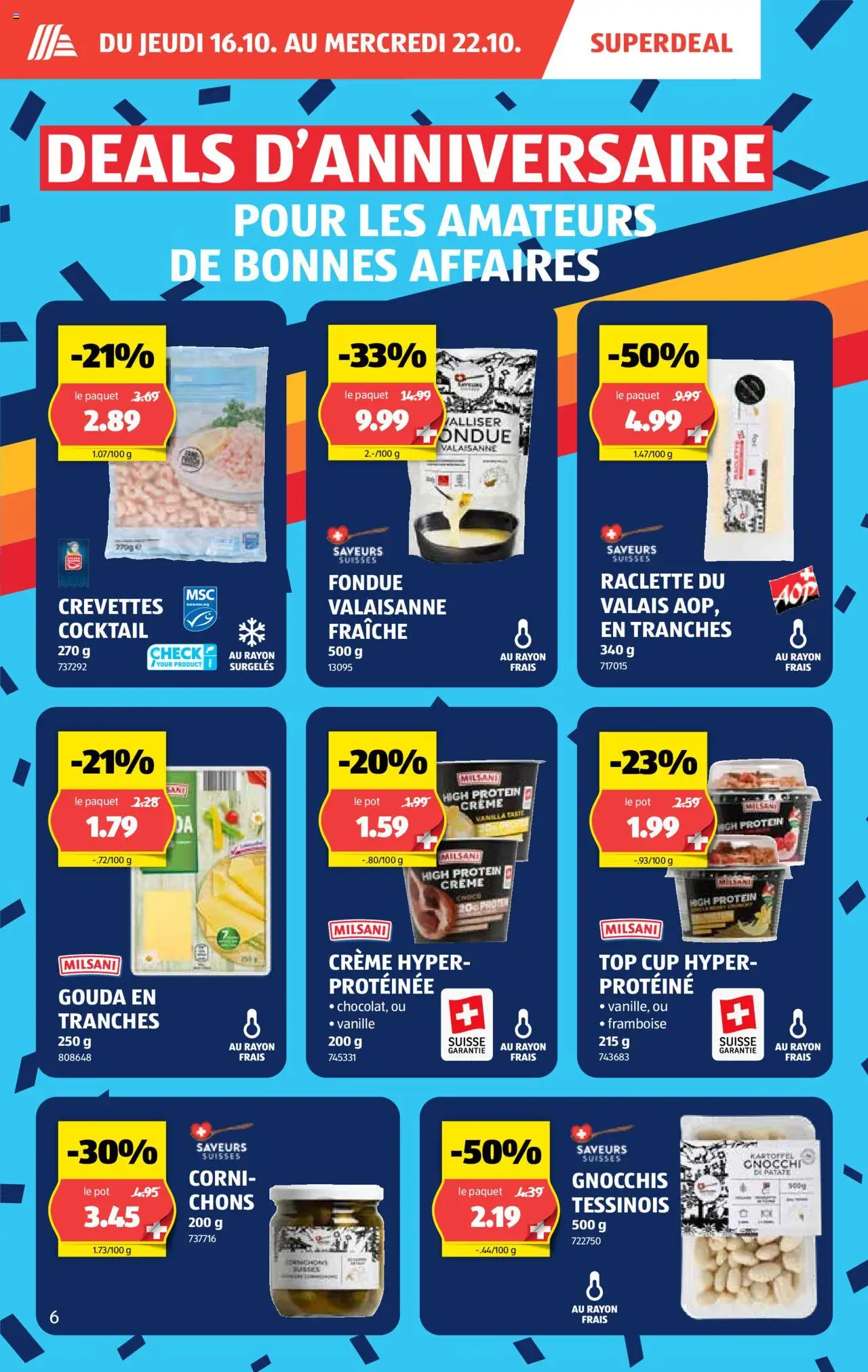 Aldi Aktionen FR – gültig ab 16.10.2025 | Seite: 7 | Produkte: Gouda, Raclette, Fondue, Top