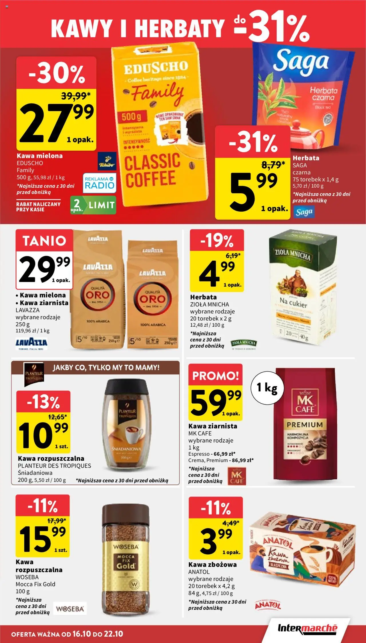 Intermarche Gazetka od 16.10.2025 | Strona: 25 | Produkty: Radio, Kawa rozpuszczalna, Lavazza, Cukier