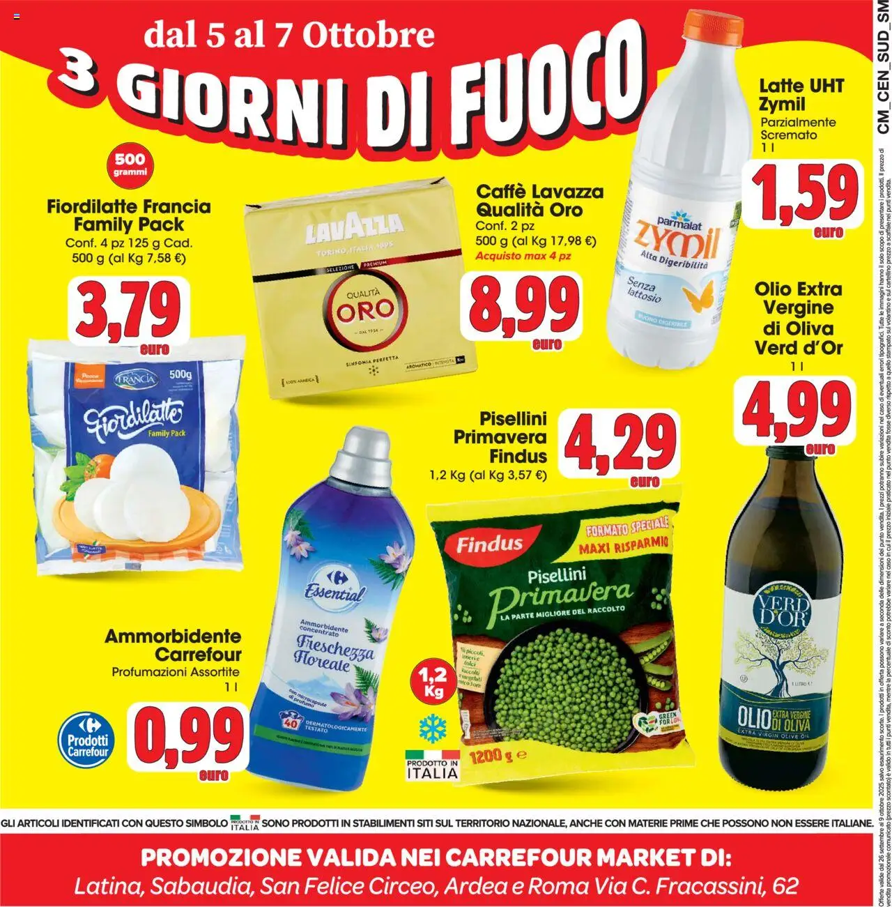 Volantino Carrefour del 26.09.2025 | Pagina: 20 | Prodotti: Caffè, Olio, Olive, Lavazza
