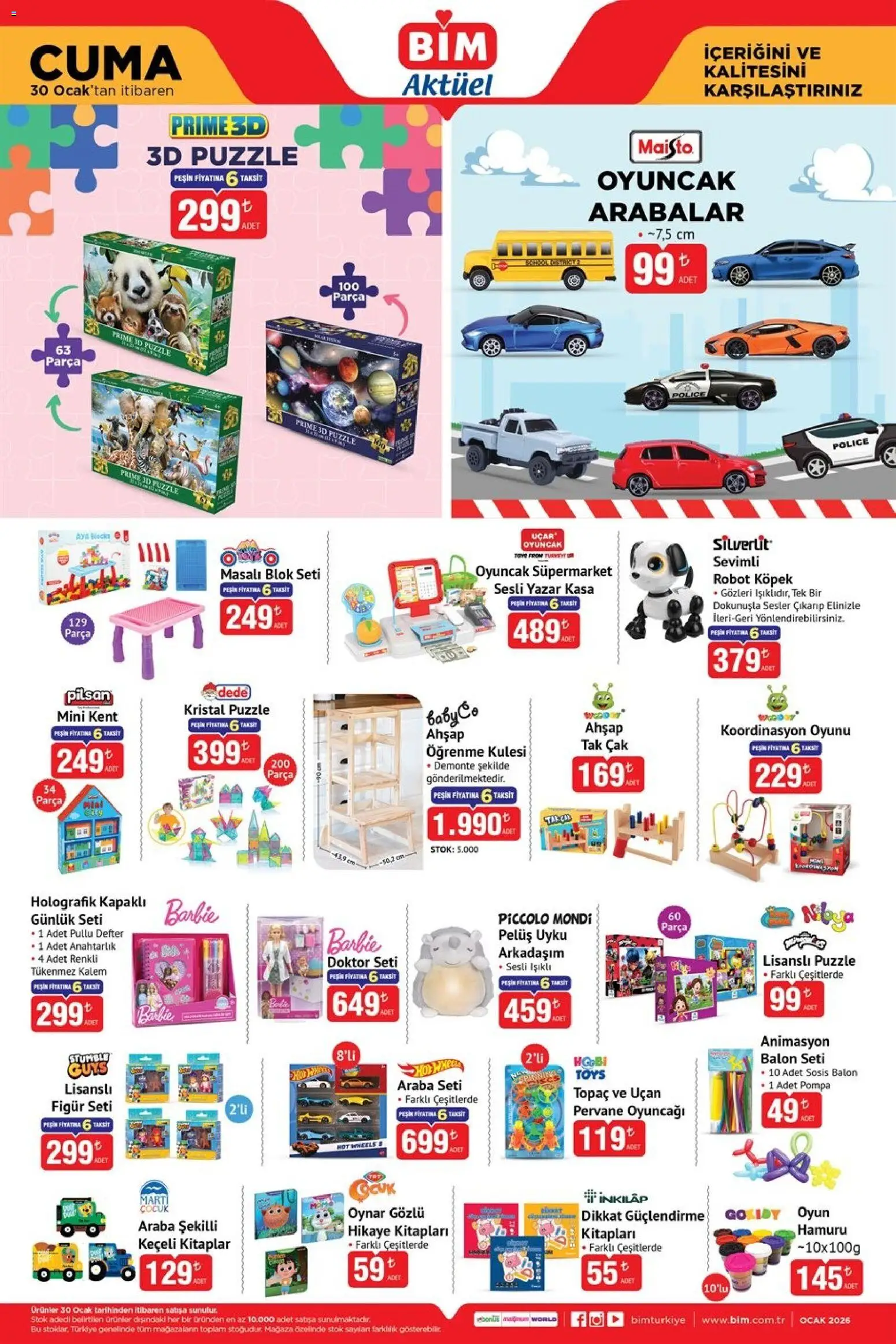BİM Katalog Cuma - 30.01.2026 tarihinden itibaren geçerlidir | Sayfa: 2 | Ürünler: Cordes ondulatoires, Robot, Sosis, Oyun