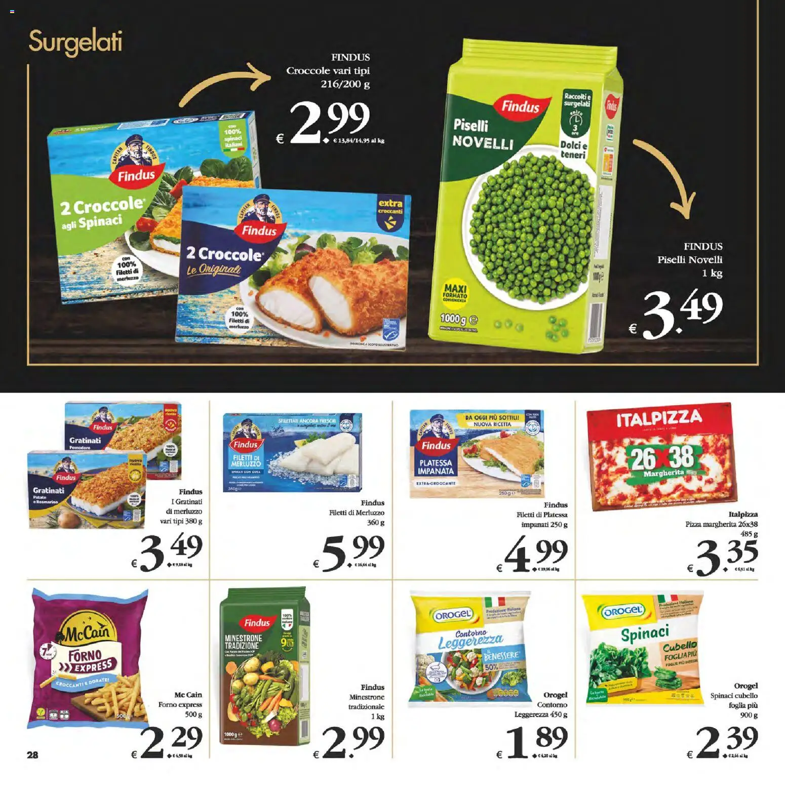 Volantino Decò del 13.02.2026 | Pagina: 28 | Prodotti: Minestrone, Pizza, Merluzzo, Patate