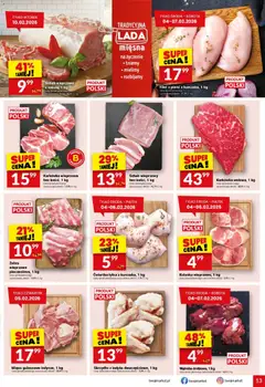 Pogląd oferty "Twój Market Gazetka" - ważna od 04.02.2026 | Strona: 13 | Produkty: Karkówka, Schab, Piersi, Karkówka wieprzowa
