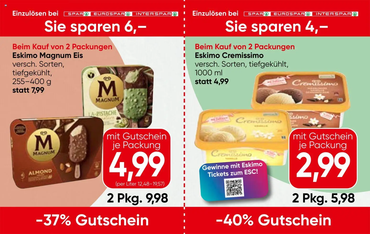 Spar Gutscheinheft gültig ab 16.04.2026 | Seite: 7 | Produkte: Eis