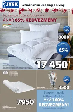 JYSK aktuális ajánlatok - amely érvényes a következő dátumtól: 01.12.2025