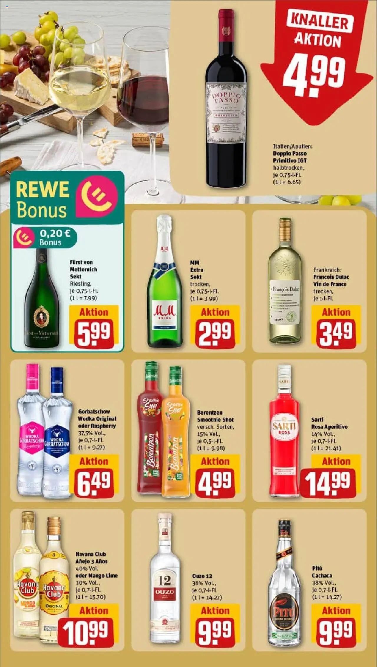 Rewe prospekt Düsseldorf	 - gültig ab dem 25.08.2025 | Seite: 21 | Produkte: Havana club, Furst von metternich, Ouzo, Wodka