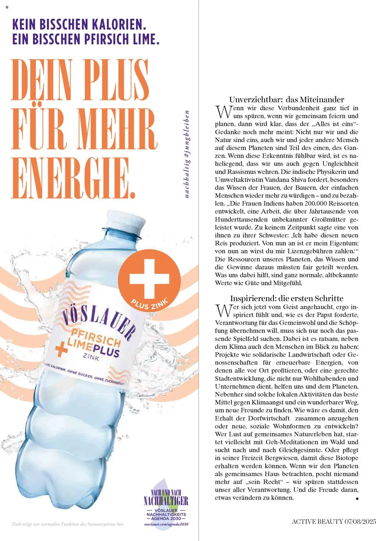 dm drogerie markt Active Beauty Magazin 07-08/2025 gültig ab 03.07.2025 | Seite: 110 | Produkte: Pfirsich, Reis