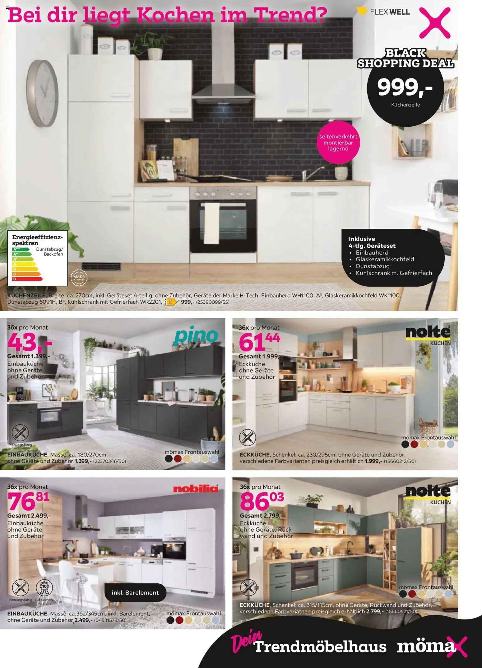 Mömax - Black Friday gültig ab 11.11.2025 | Seite: 11 | Produkte: Kühlschrank, Küchenzeile