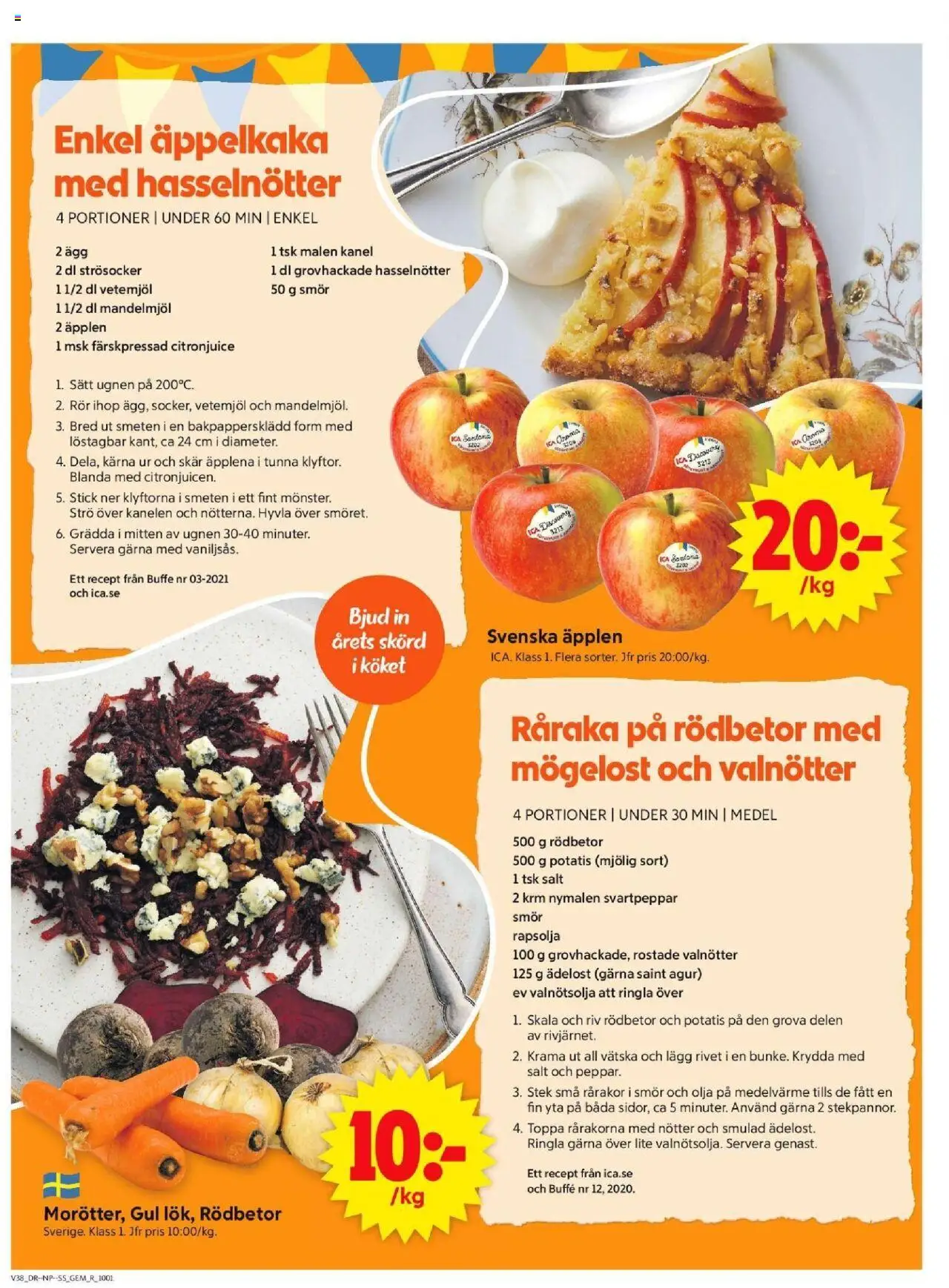 ICA Supermarket reklamblad aktuell från 15.09.2025 | Sida: 6 | Produkter: Kanel, Rapsolja, Ägg, Nötter