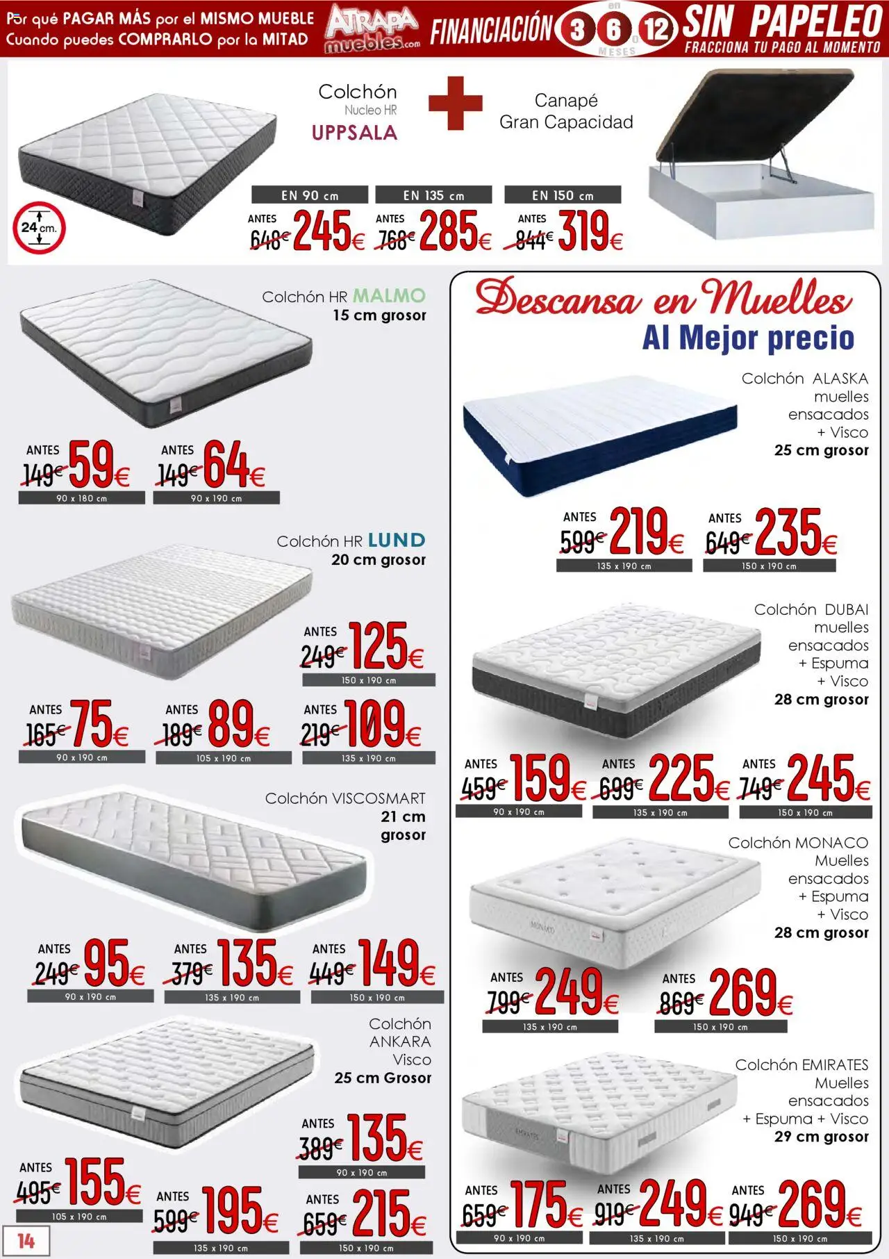 Atrapa Muebles folleto │ válido desde el 01.10.2025 | Página: 14 | Productos: Colchon