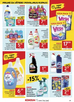 Konzum Katalog - Pregled kataloga iz trgovine Konzum, vrijedi od 29.04.2026 | Stranica: 29 | Proizvodi: Sredstva za čiščenje, Domestos, Jar, Lenor
