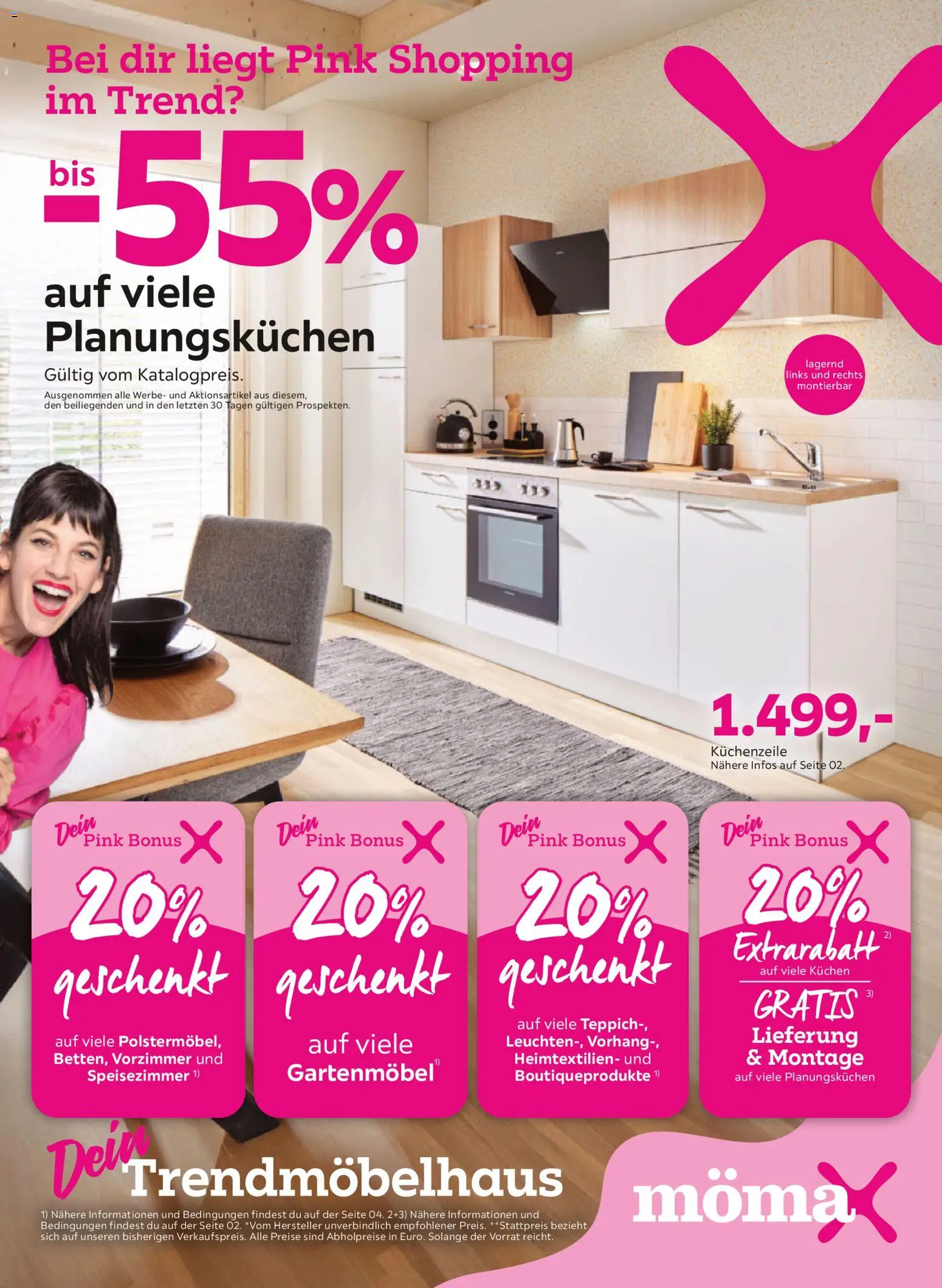 Mömax Prospekt aktuell gültig ab 17.03.2026 | Seite: 1 | Produkte: Gartenmöbel, Küchenzeile, Teppich