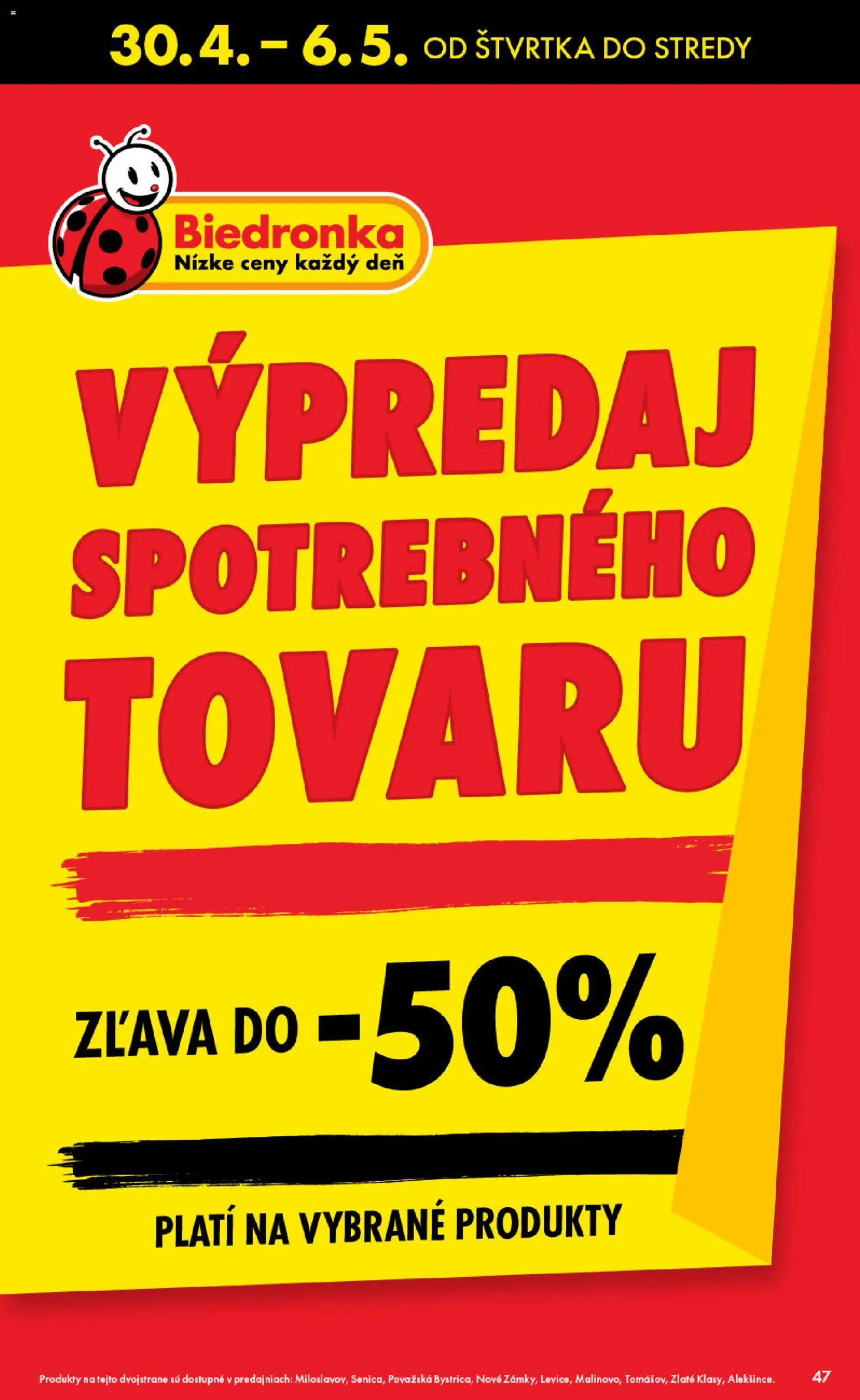 Nové Biedronka akcie – leták je platný od 30.04.2026 | Strana: 47