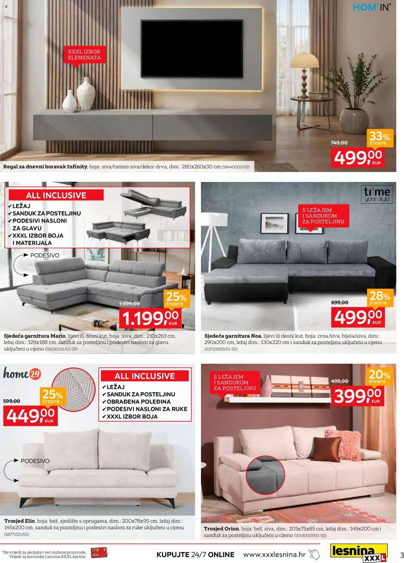 Lesnina katalog | vrijedi od 07.01.2026 | Stranica: 3 | Proizvodi: Trosjed, Regal
